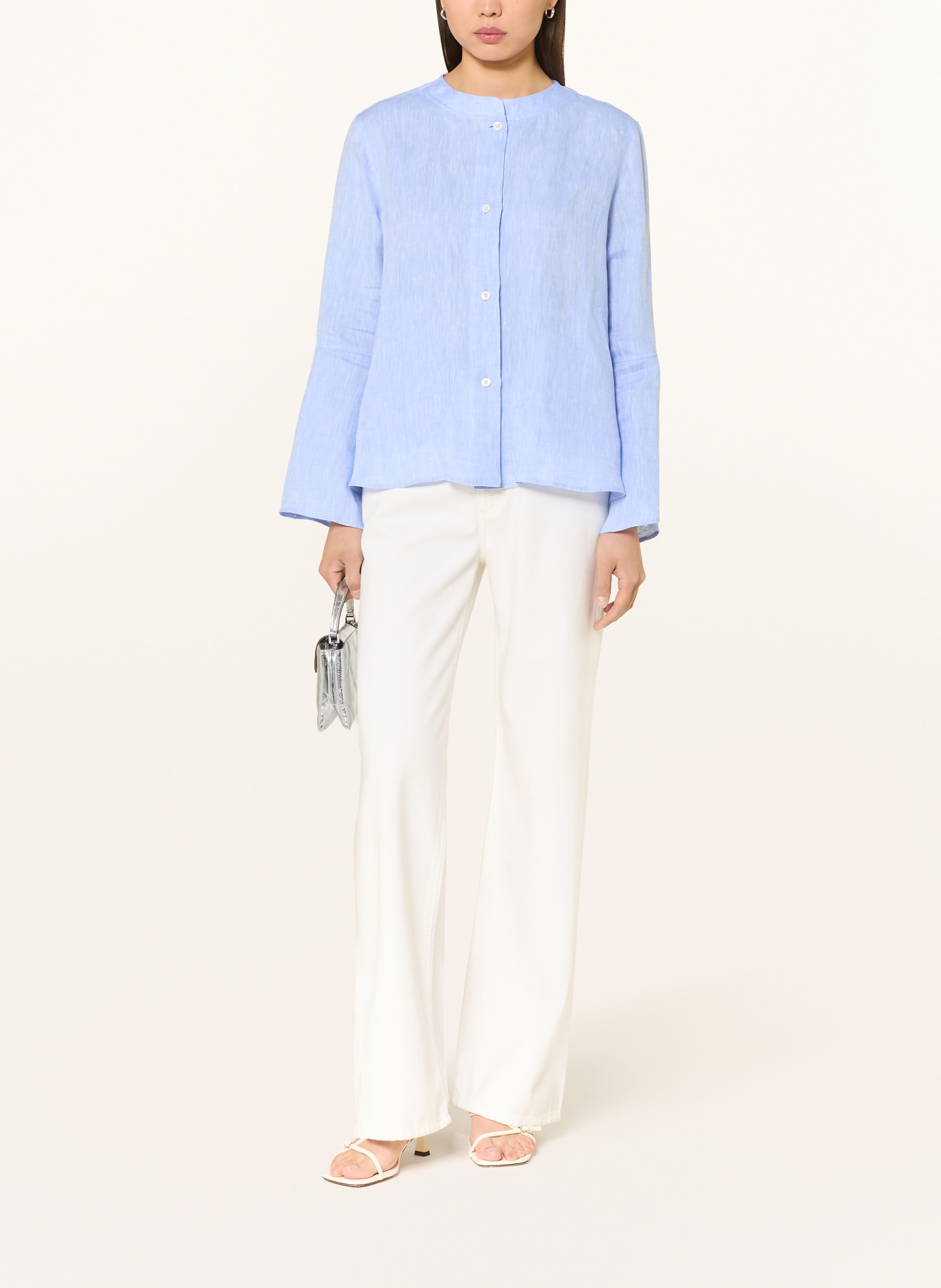 ROBERT FRIEDMAN linen blouse: LIGHT BLUE