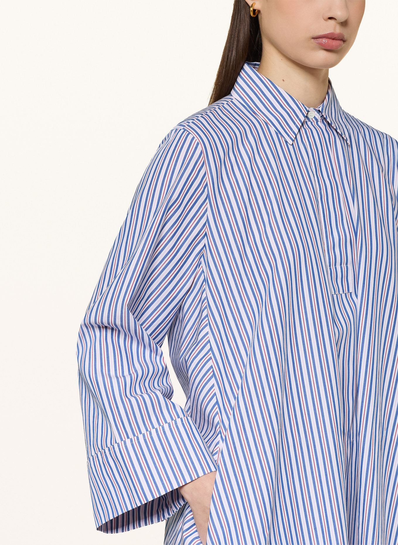 ROBERT FRIEDMAN Overhemdjurk: BLAUW / ROOD / WIT