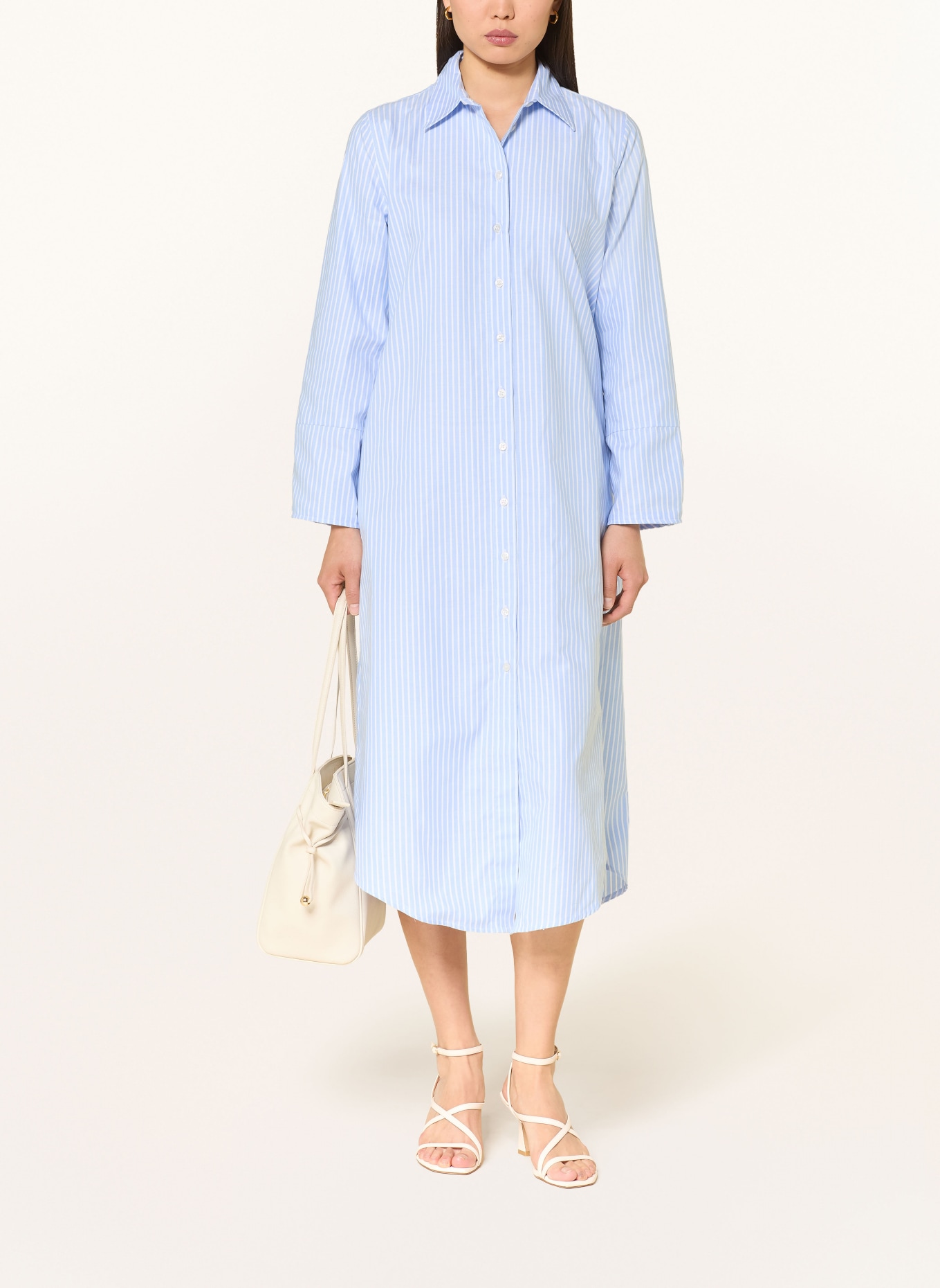 ROBERT FRIEDMAN Hemdblusenkleid: HELLBLAU / WEISS