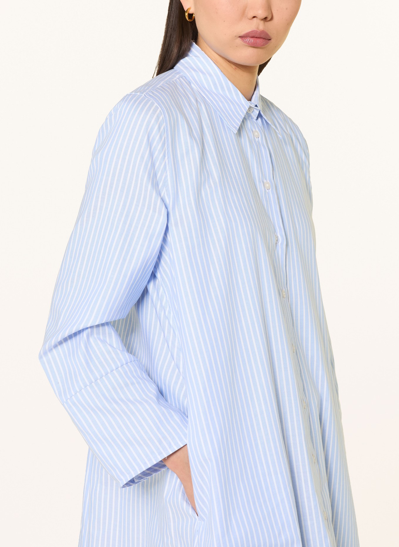 ROBERT FRIEDMAN Hemdblusenkleid: HELLBLAU / WEISS