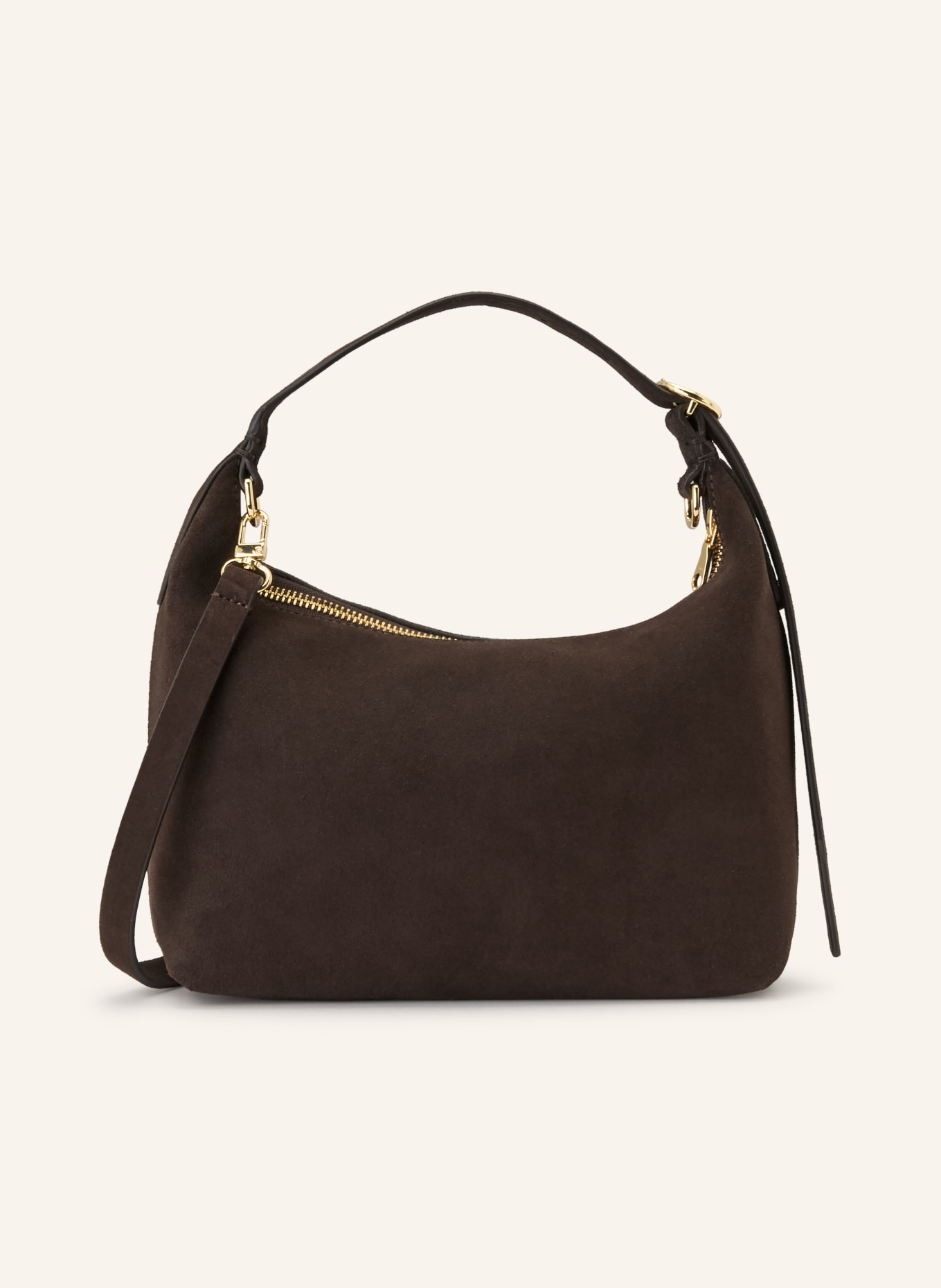 ARKET handbag: DARK BROWN / GOLD