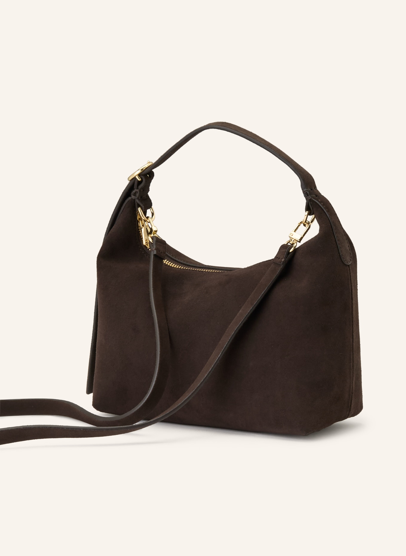 ARKET handbag: DARK BROWN / GOLD