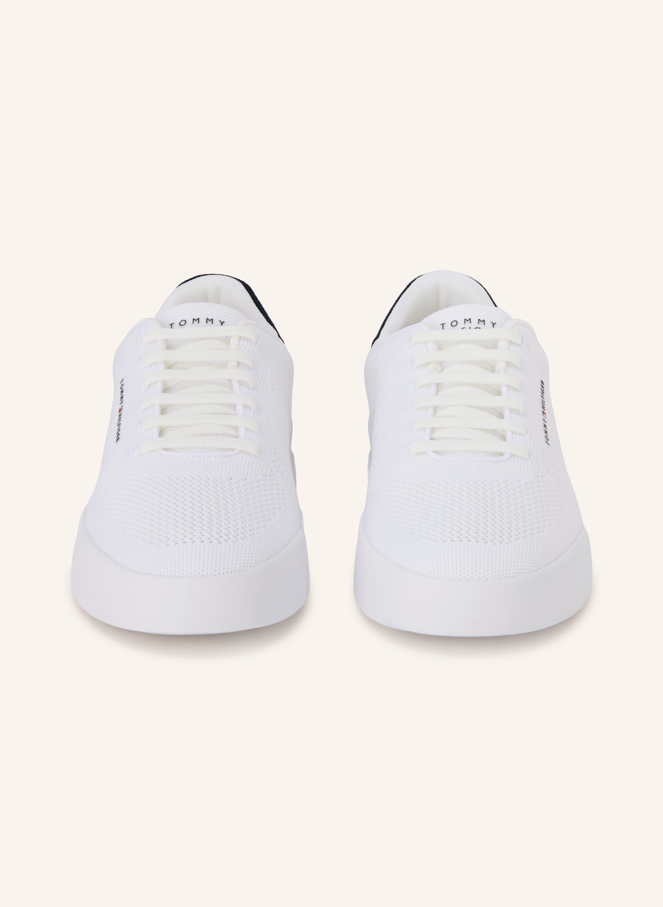 TOMMY HILFIGER Sneaker: WEISS / DUNKELBLAU