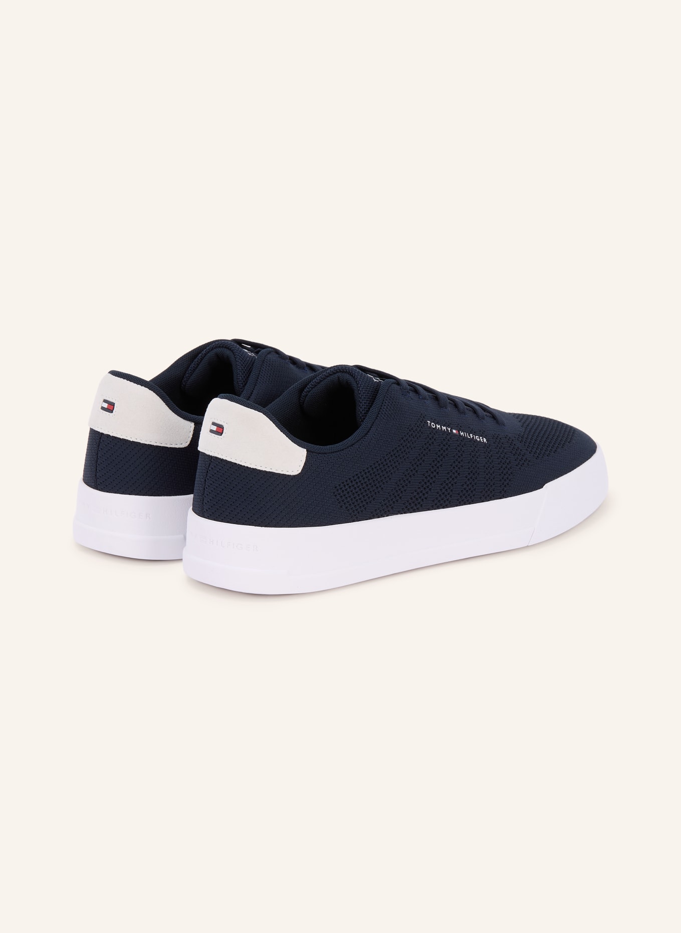 TOMMY HILFIGER sneaker: DONKERBLAUW / ROOD / WIT