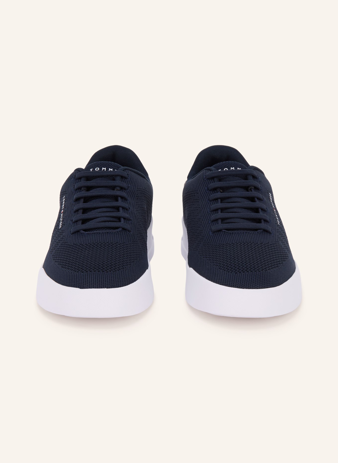 TOMMY HILFIGER sneaker: DONKERBLAUW / ROOD / WIT