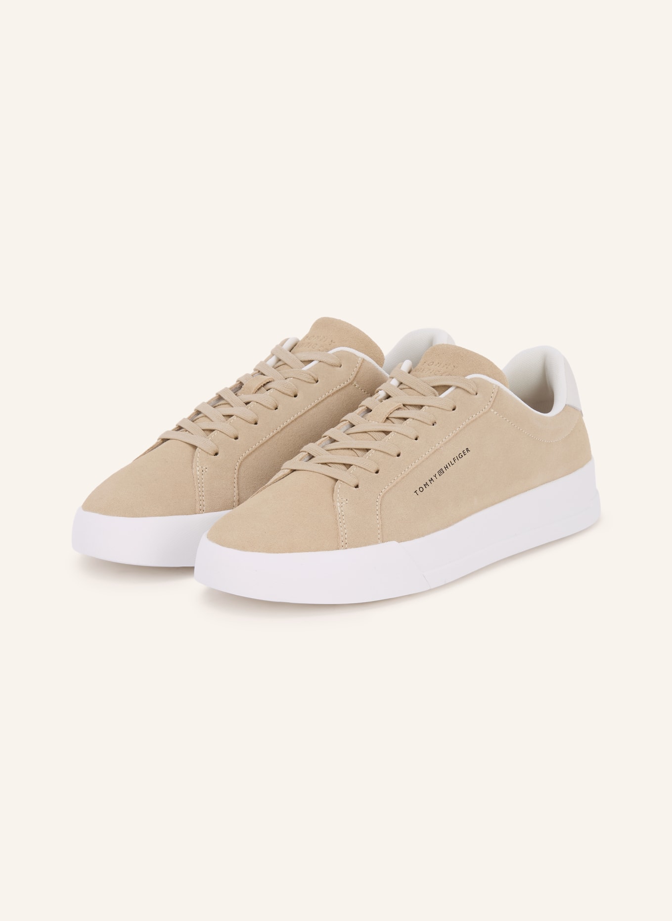 TOMMY HILFIGER Sneaker: BEIGE / WIT