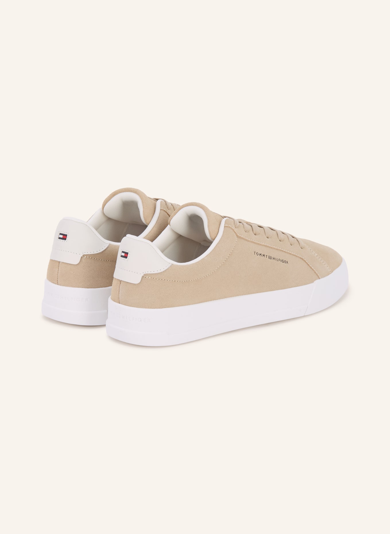 TOMMY HILFIGER Sneaker: BEIGE / WIT
