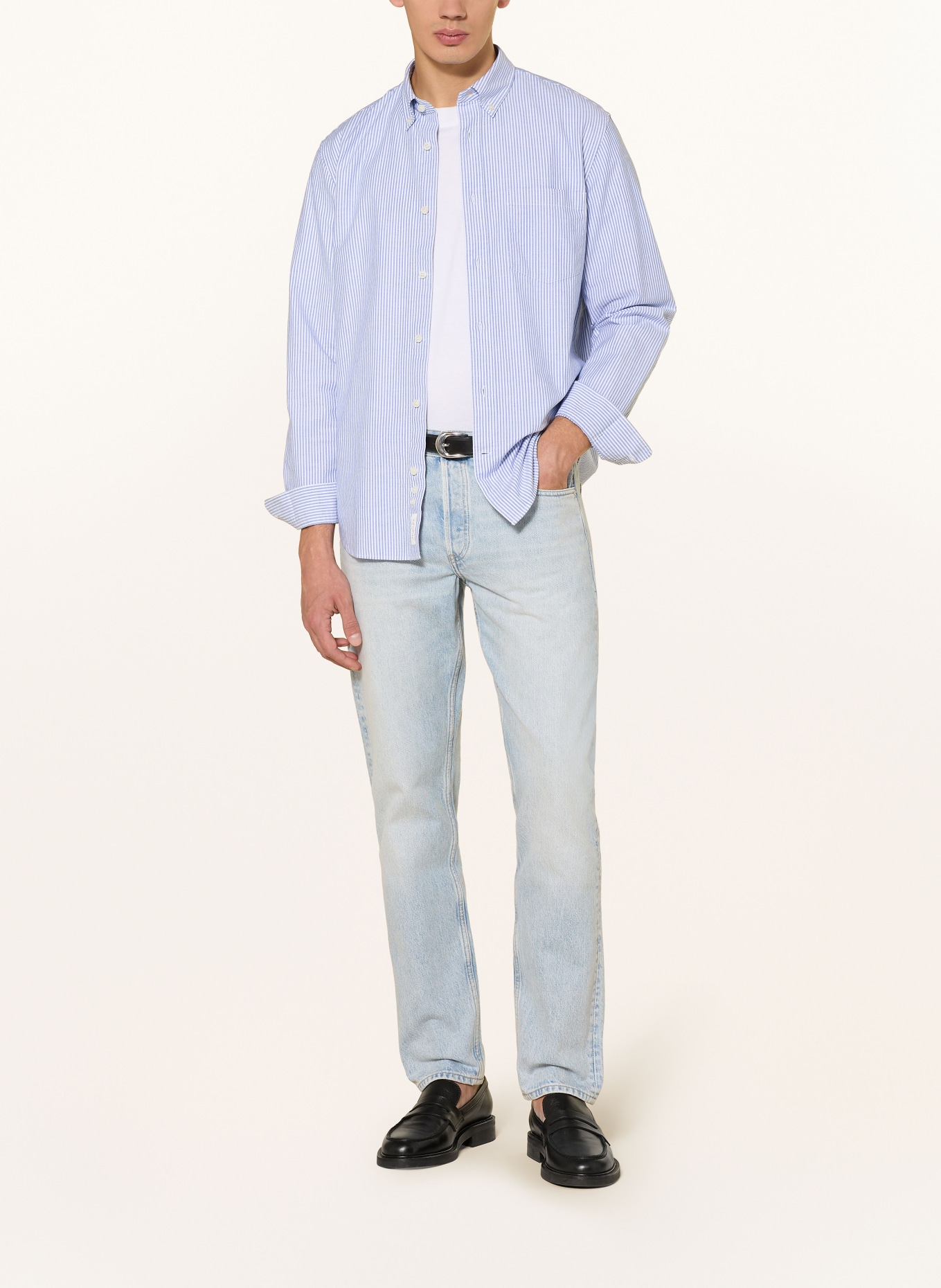ARKET Oxfordhemd Regular Fit: BLAU / WEISS