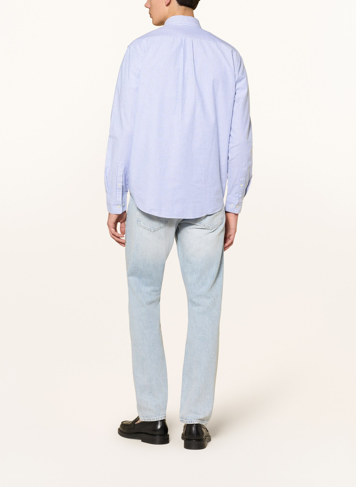 ARKET Oxford-overhemd Regular Fit: BLAUW / WIT