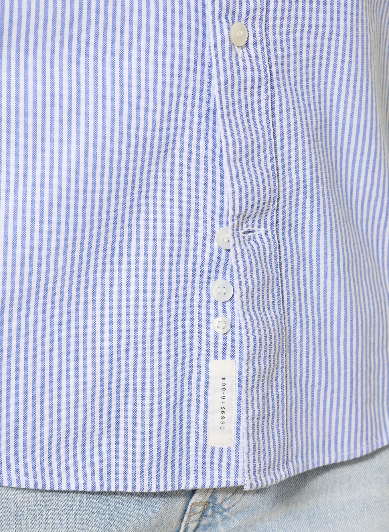 ARKET Oxford-overhemd Regular Fit: BLAUW / WIT