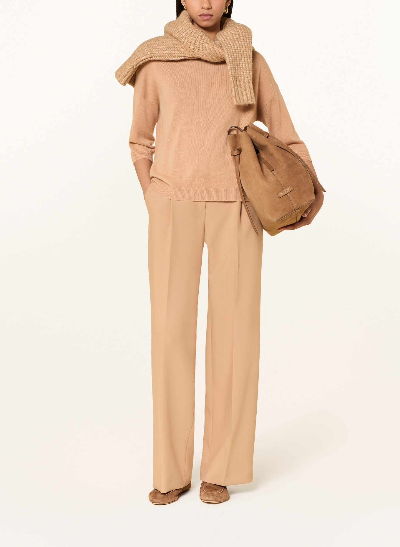darling harbour Cashmere-Pullover mit 3/4-Arm: CAMEL