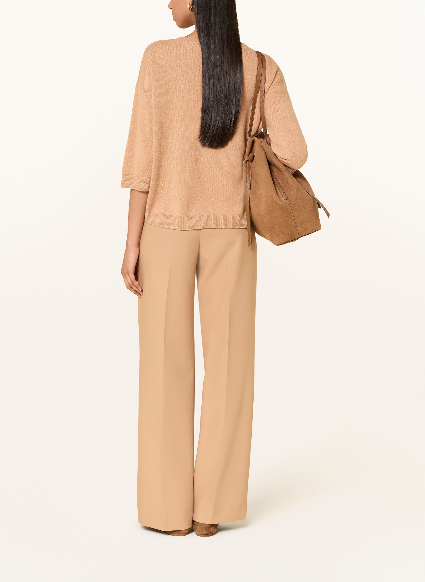 darling harbour Cashmere-Pullover mit 3/4-Arm: CAMEL