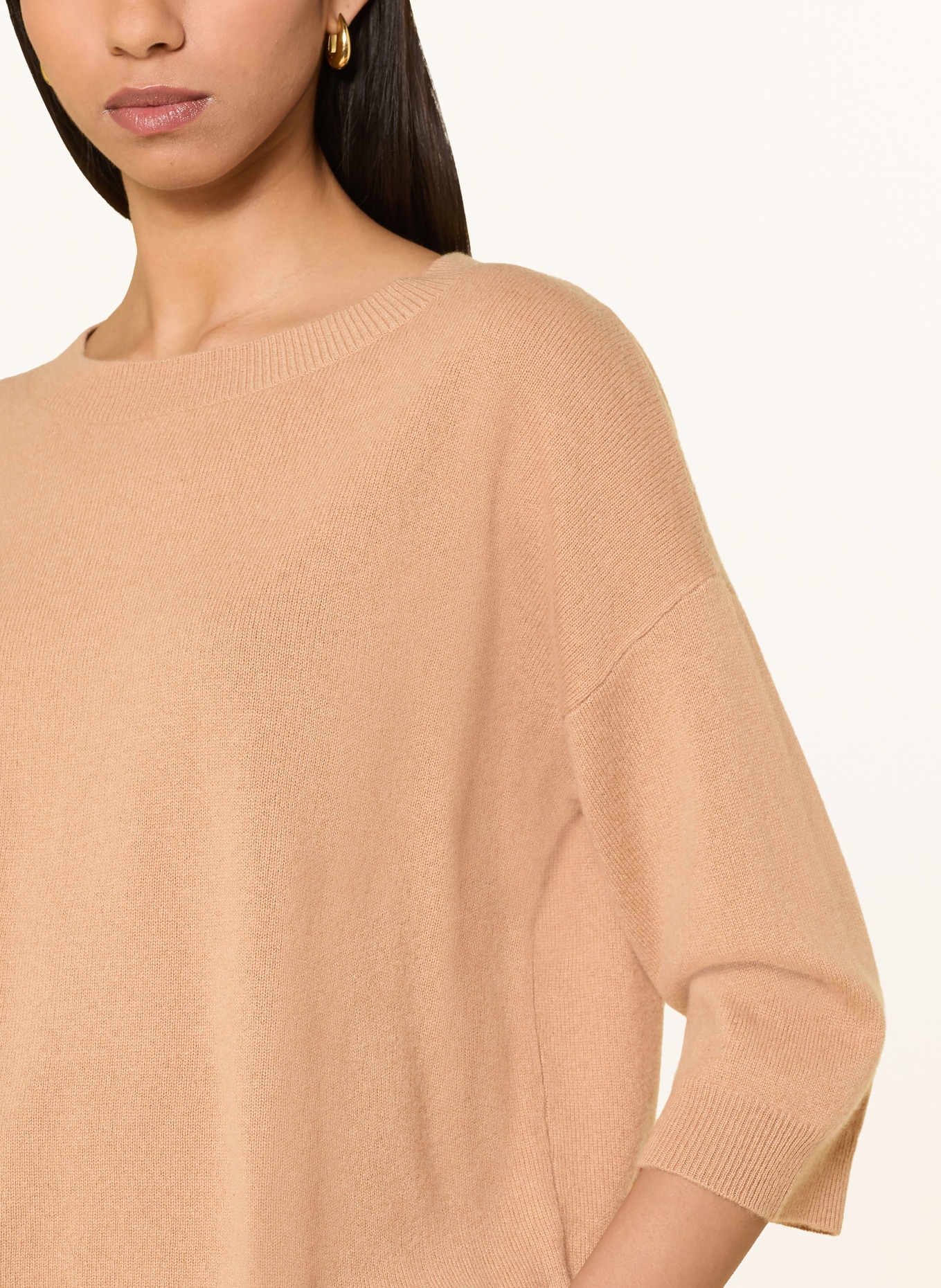 darling harbour Cashmere-Pullover mit 3/4-Arm: CAMEL
