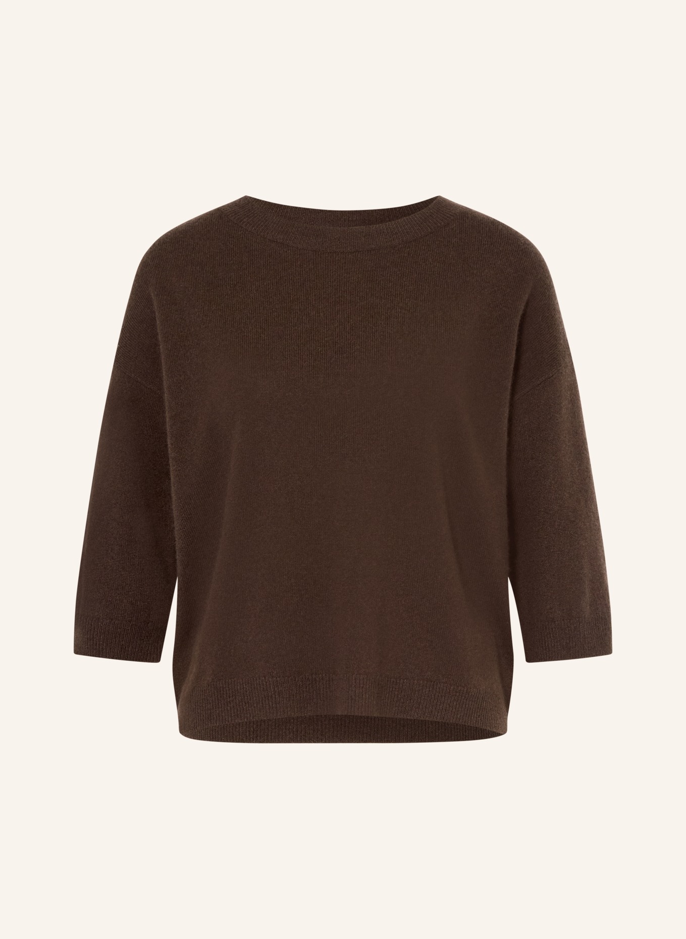 darling harbour Cashmere-Pullover mit 3/4-Arm: DARK BROWN