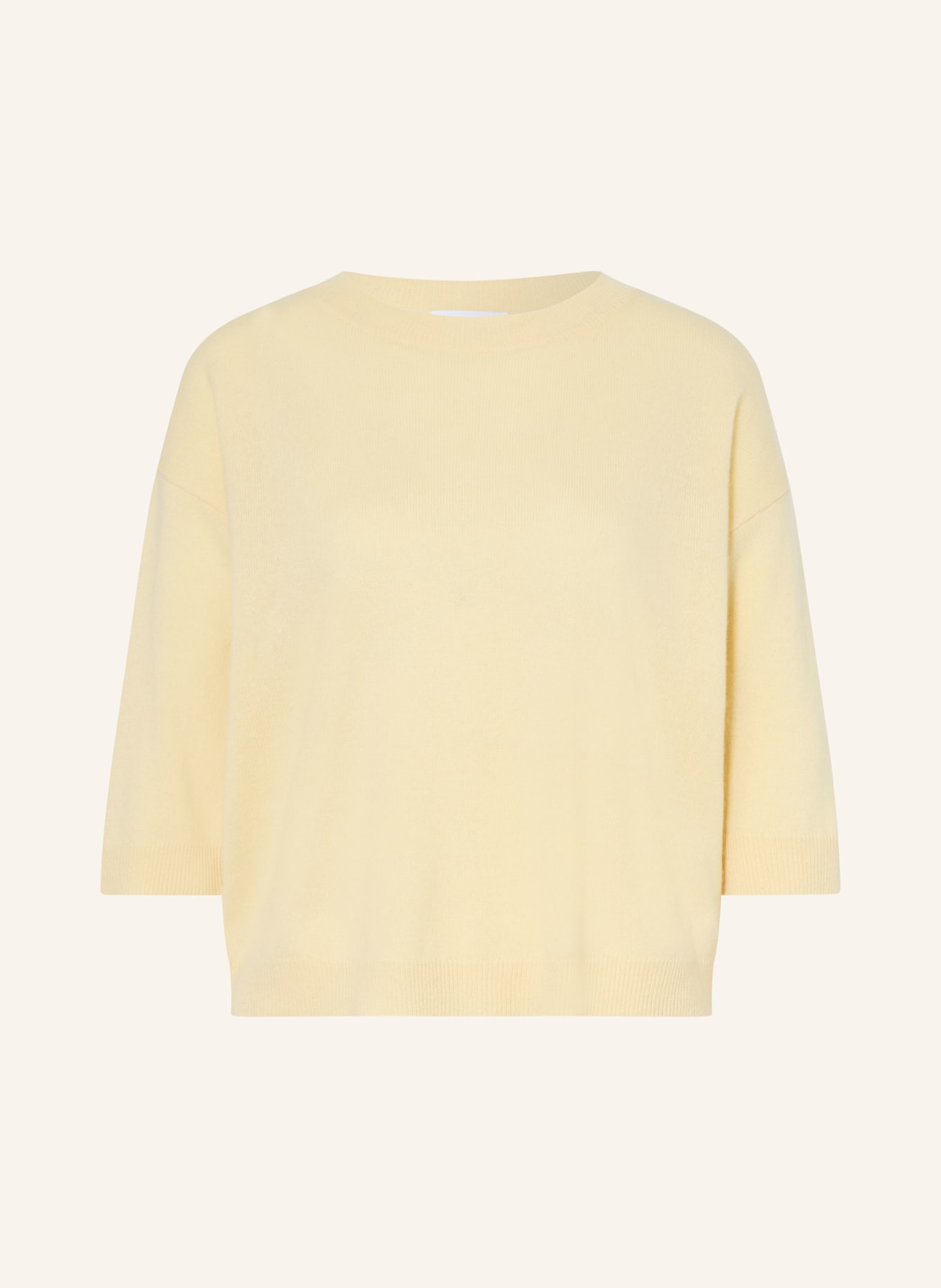 darling harbour Cashmere sweater with 3/4 sleeves: VANILLA