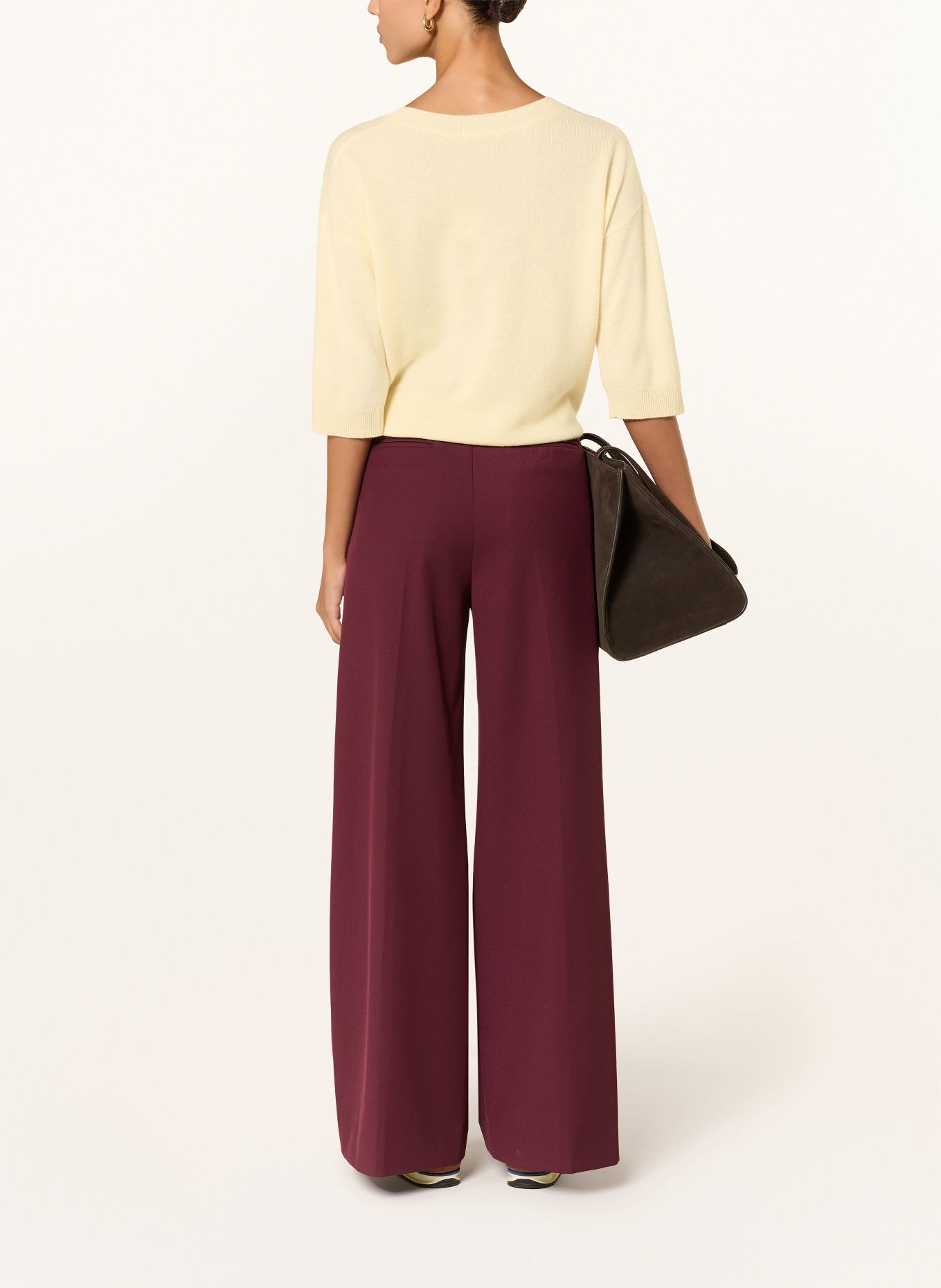 darling harbour Cashmere sweater with 3/4 sleeves: VANILLA