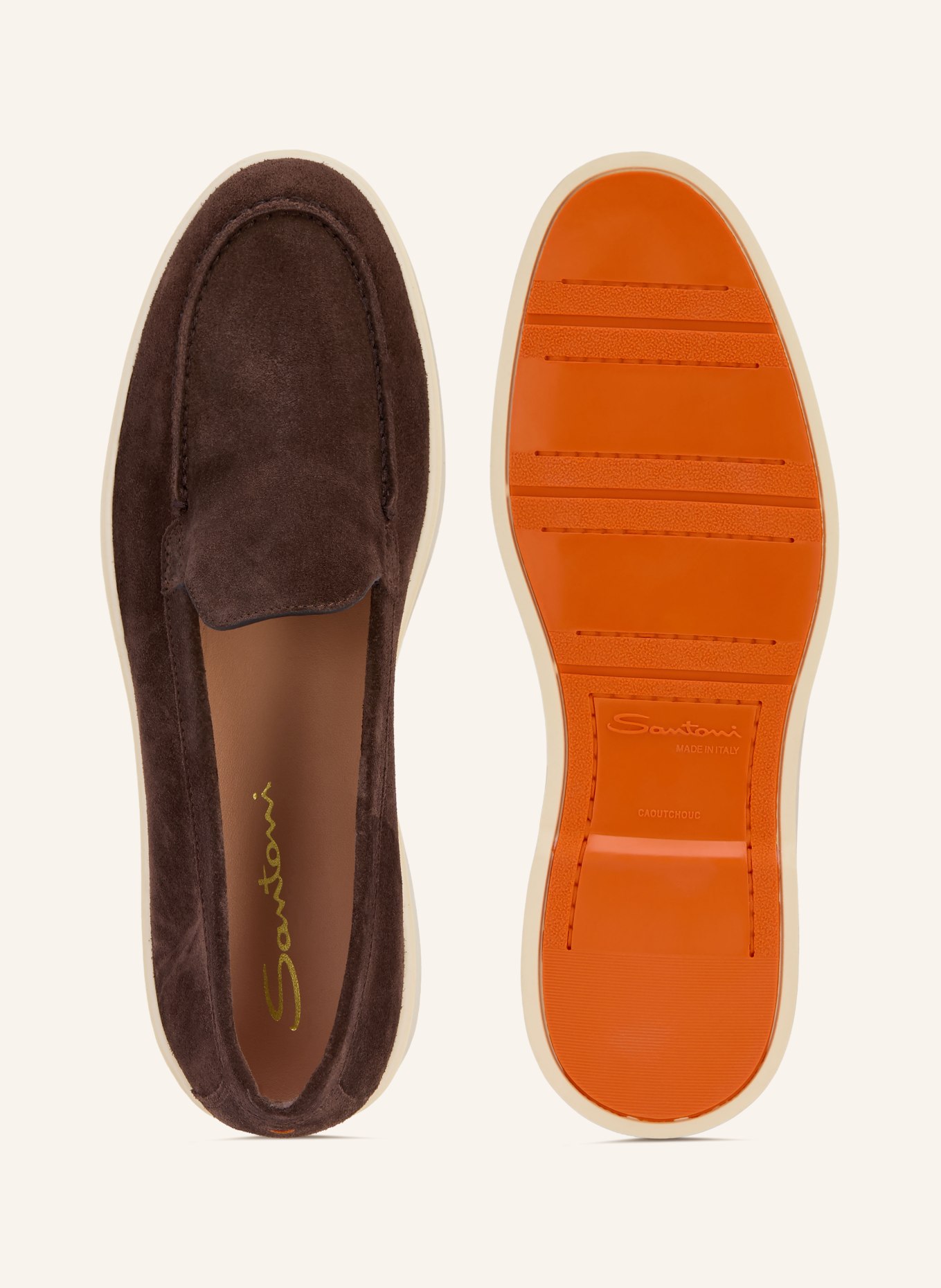 Santoni Mocassins YALTAMOC: MARRON FONCÉ