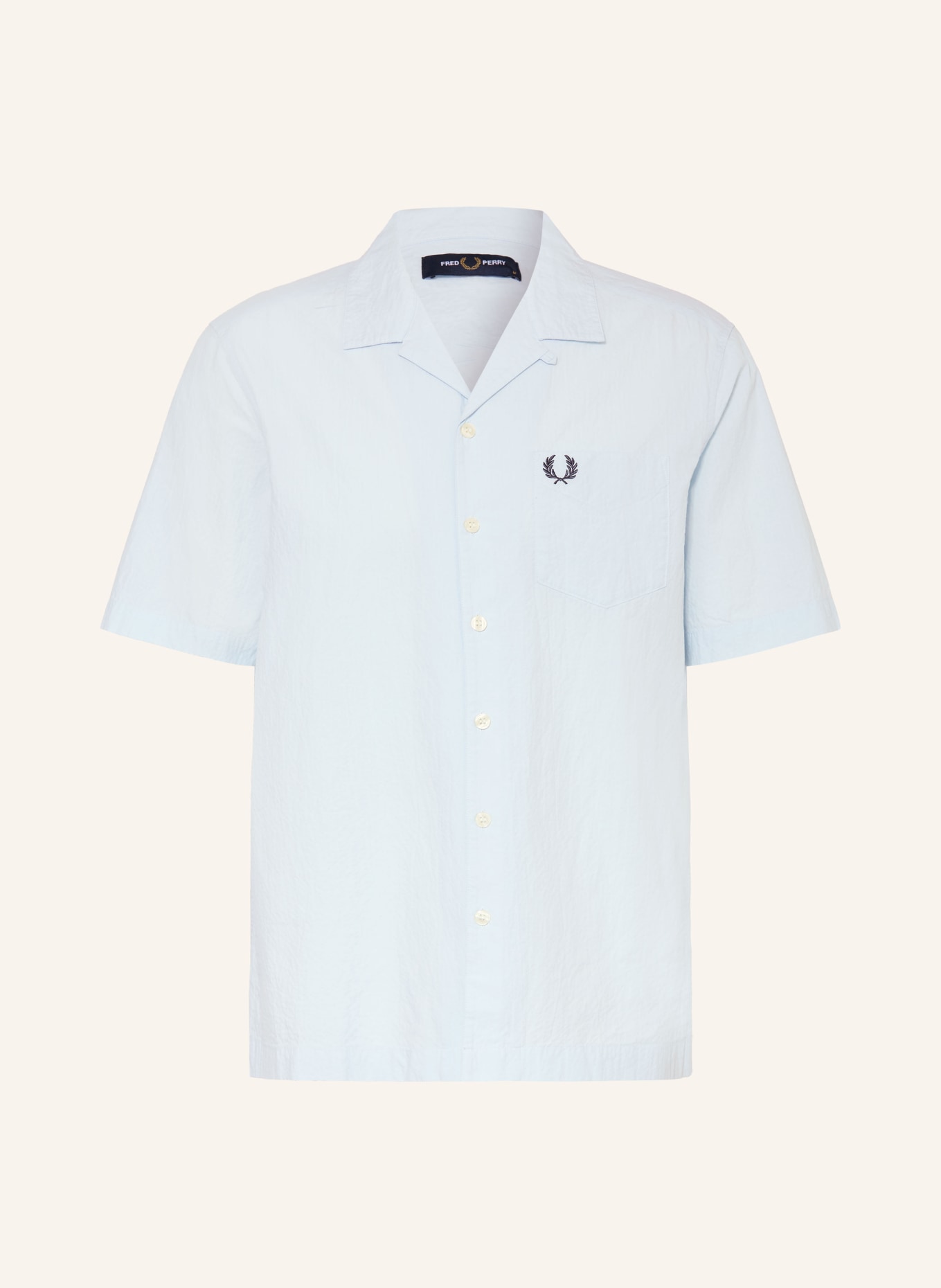 FRED PERRY Resortová košile Comfort Fit: TMAVĚ MODRÁ / TMAVĚ MODRÁ