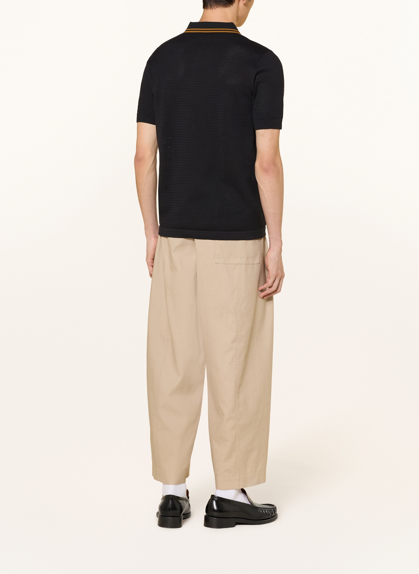 FRED PERRY Strick-Poloshirt: SCHWARZ