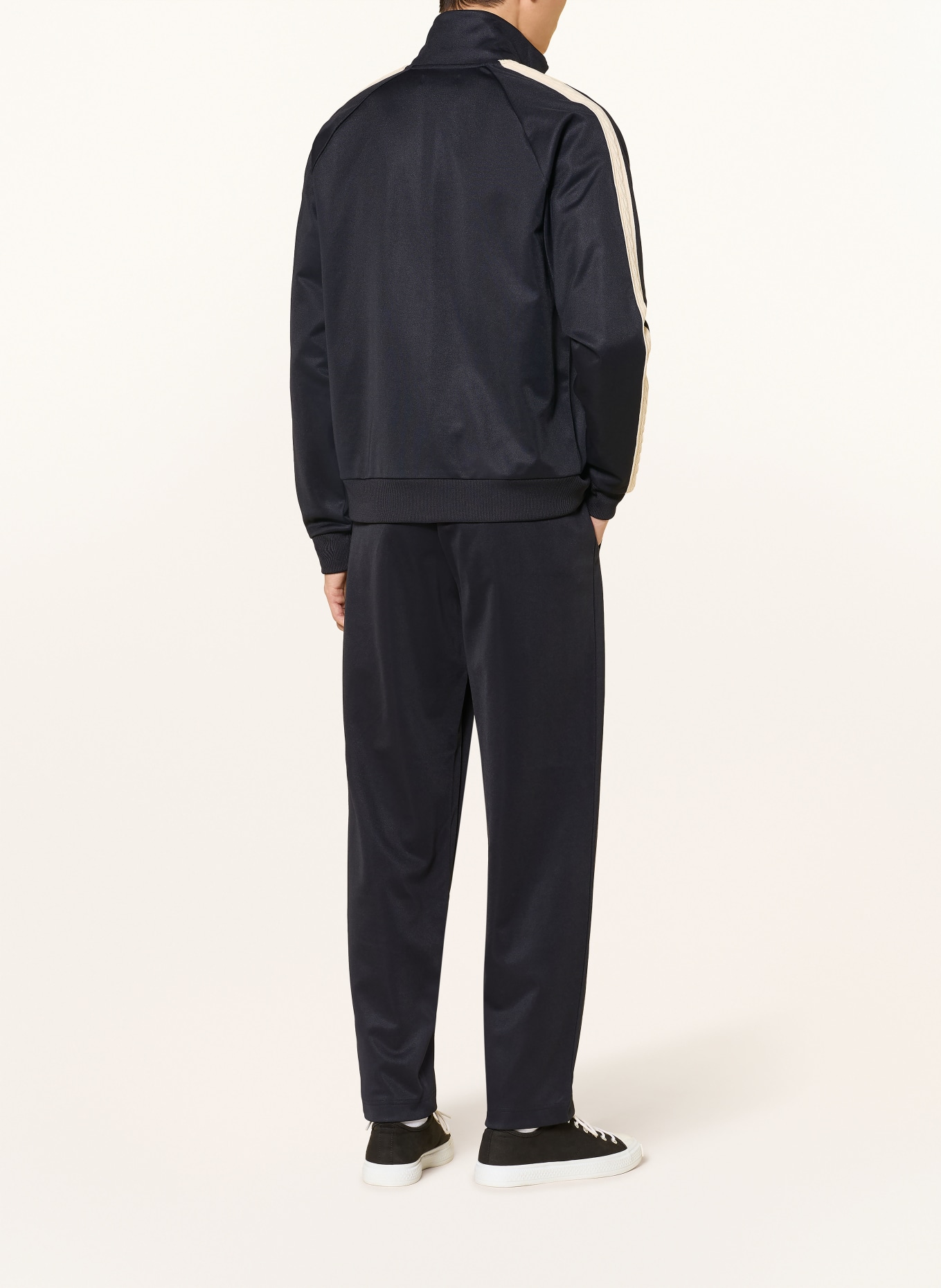 FRED PERRY Kurtka treningowa z galonowymi paskami: GRANATOWY / ECRU