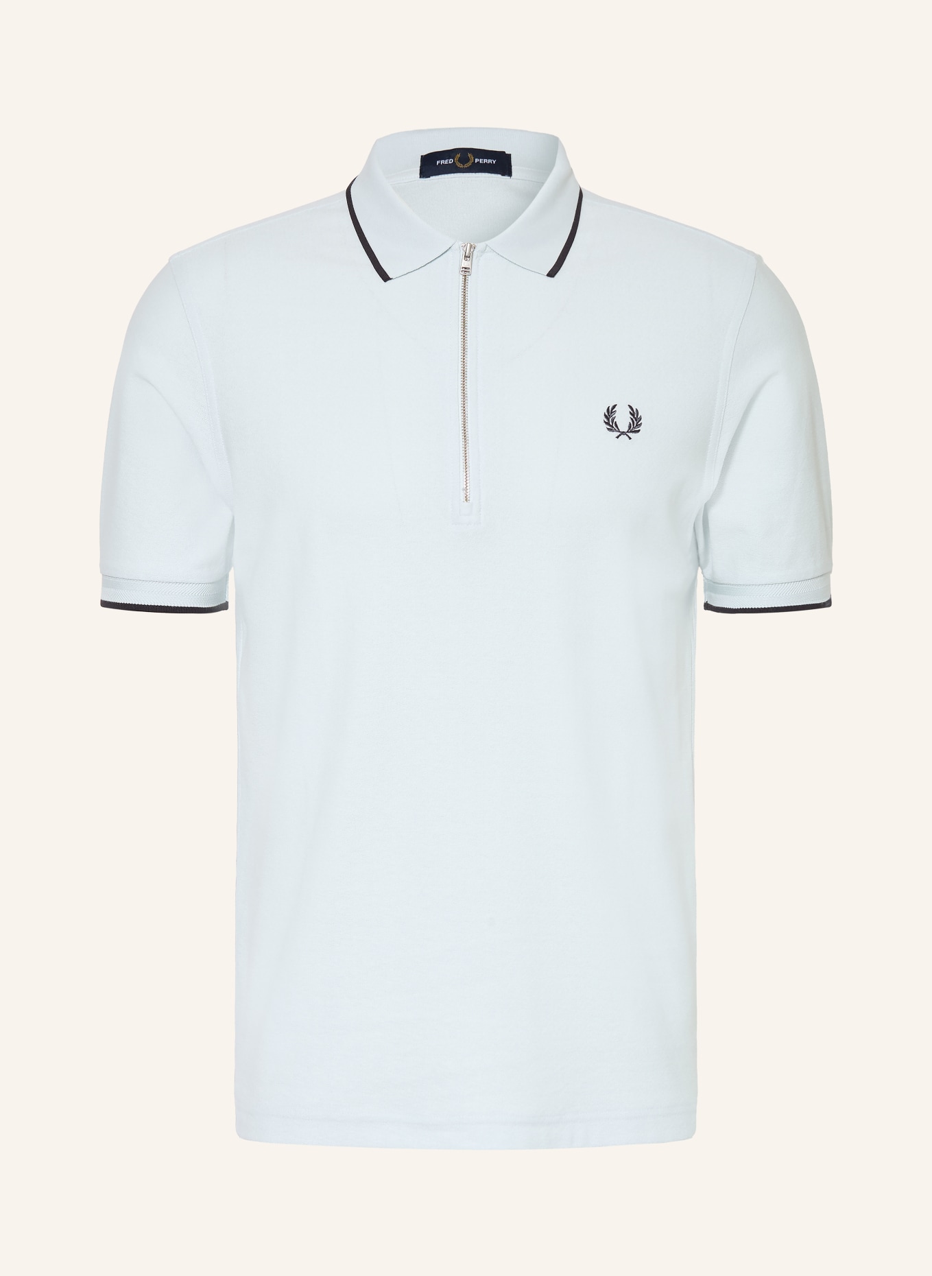 FRED PERRY Polo en maille: BLEU CLAIR / NOIR