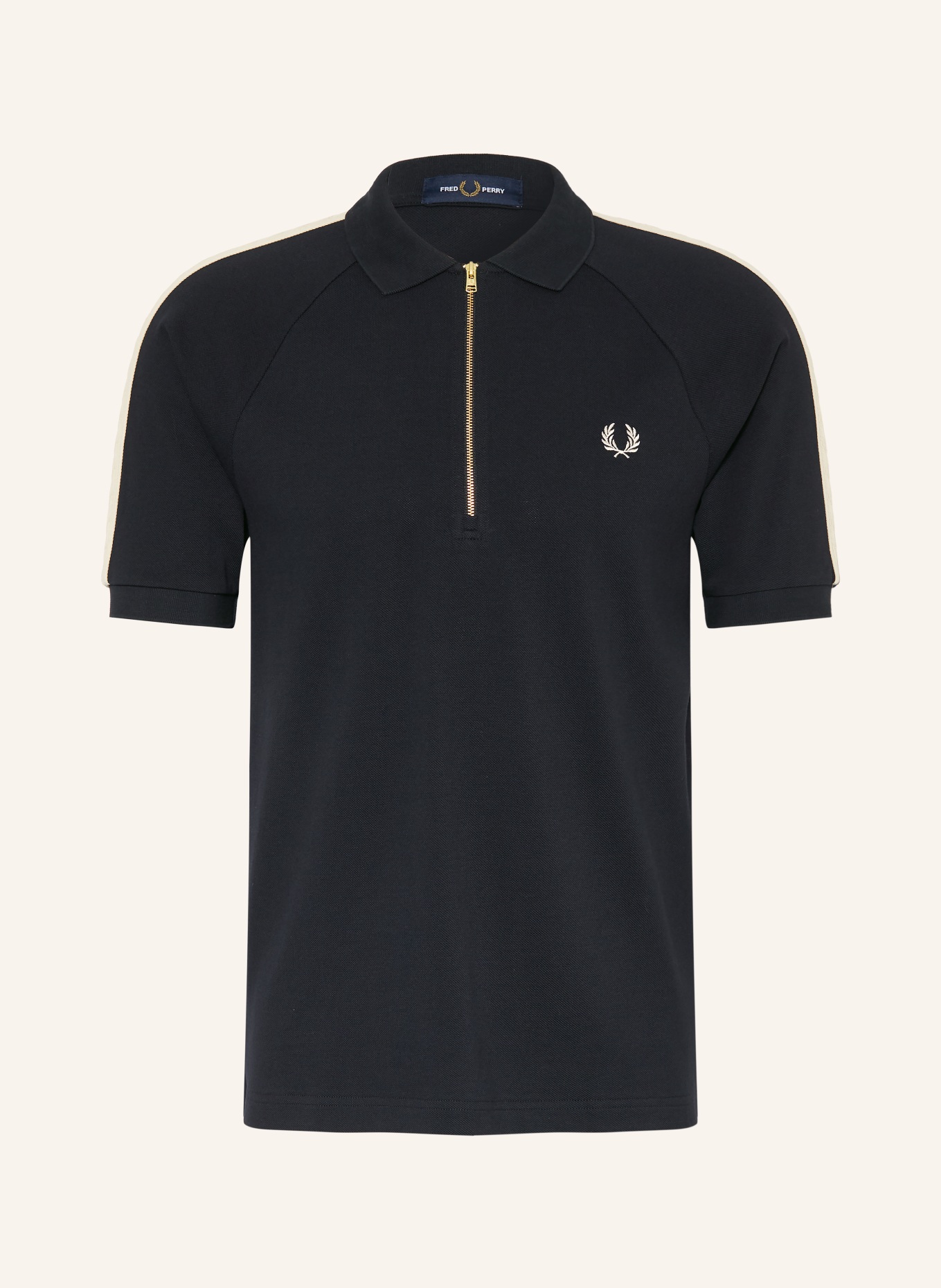 FRED PERRY Polo piqué: BLEU FONCÉ / BLANC