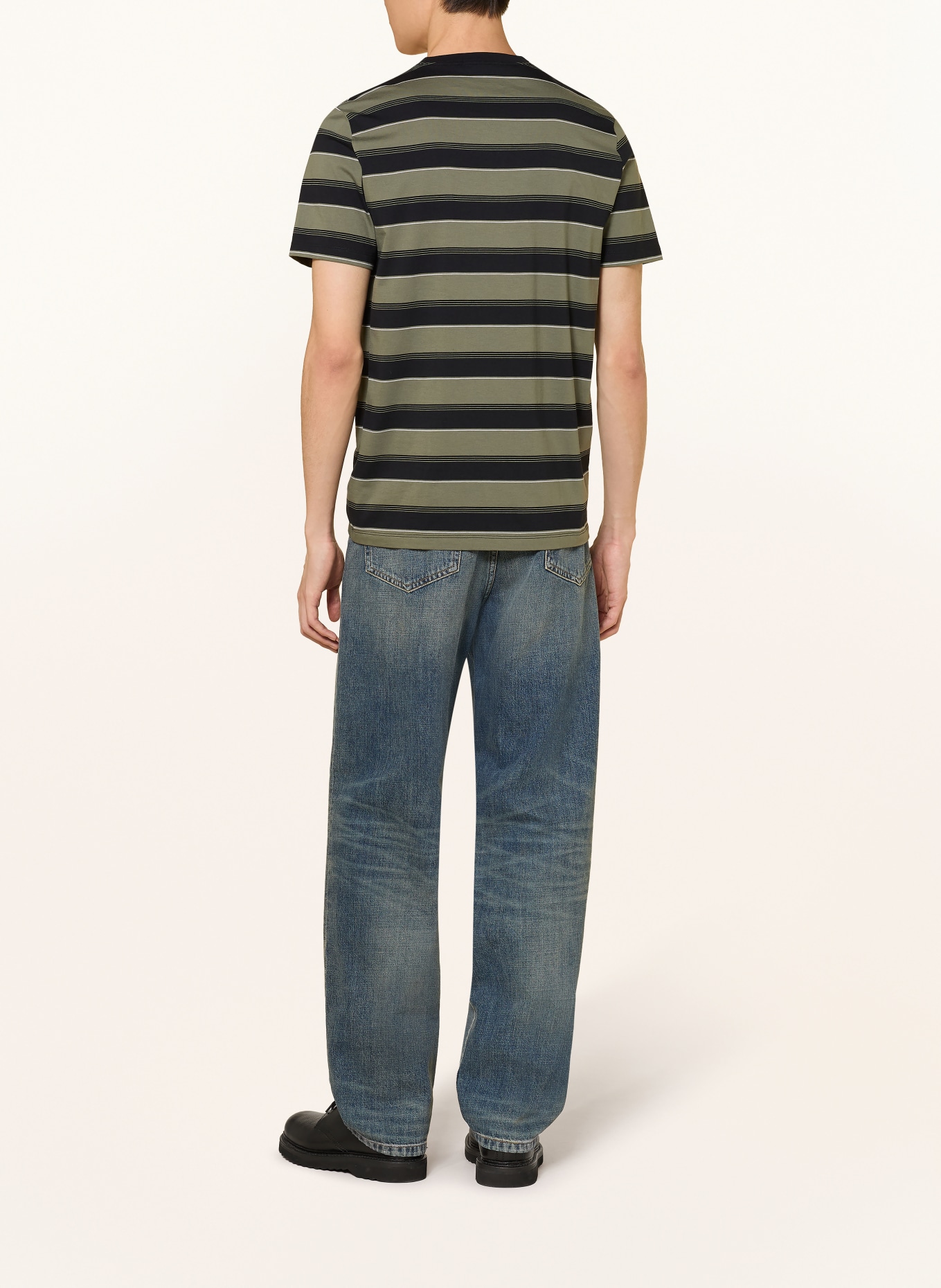 FRED PERRY T-Shirt: SCHWARZ / KHAKI / WEISS