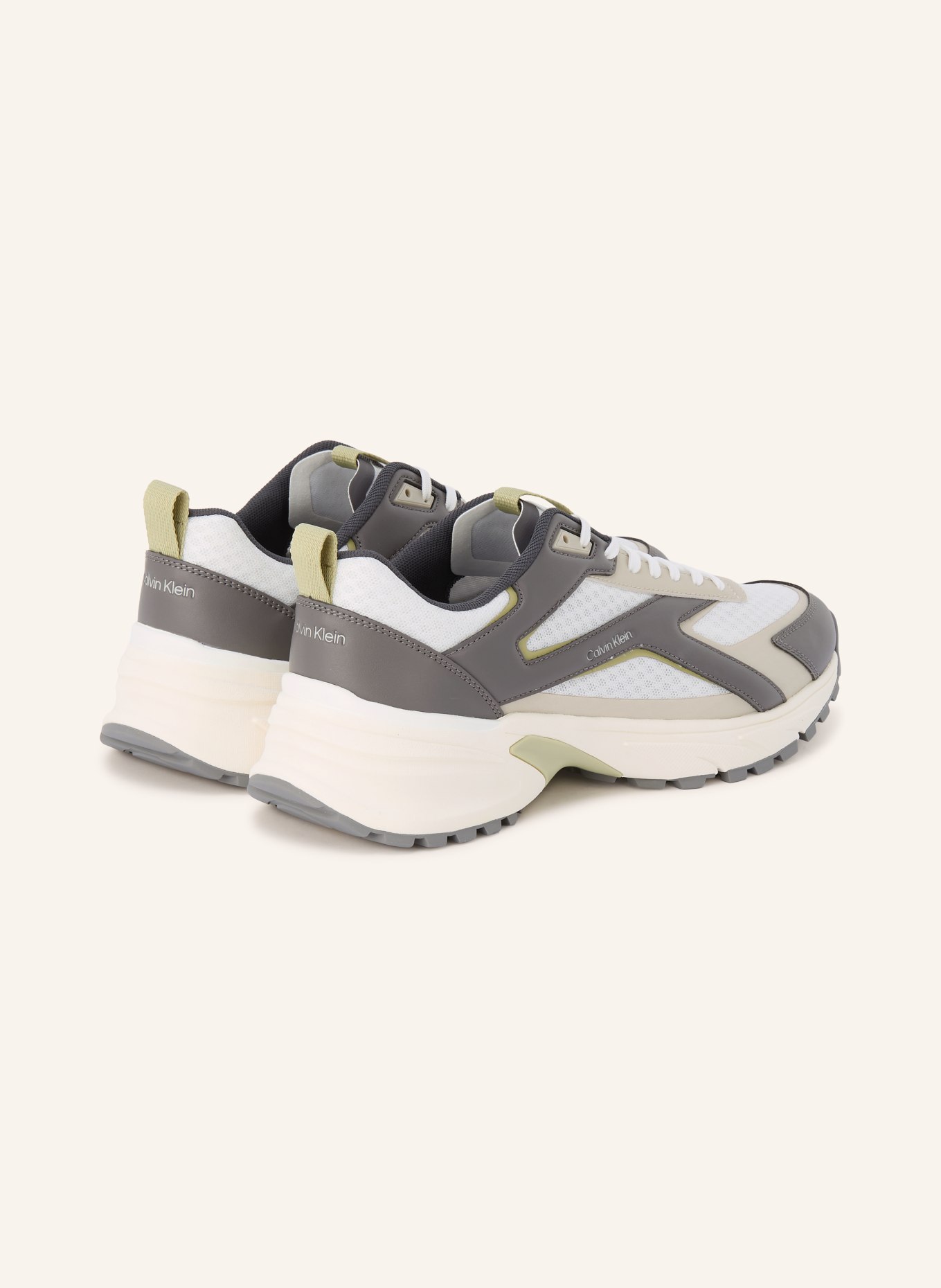 Calvin Klein Sneaker HIKE RUNNER: WIT / DONKERGRIJS / GRIJS