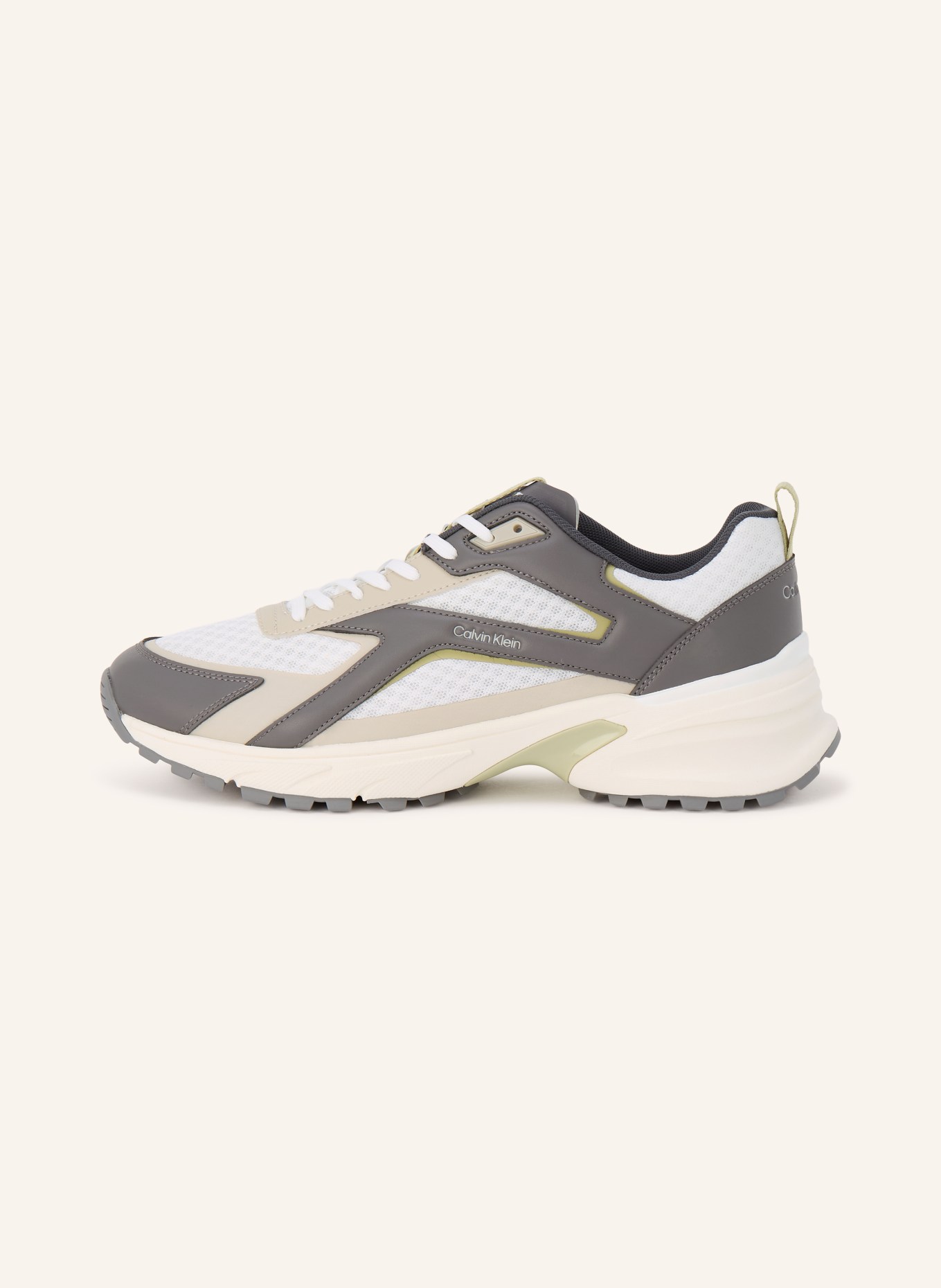 Calvin Klein Sneaker HIKE RUNNER: WIT / DONKERGRIJS / GRIJS
