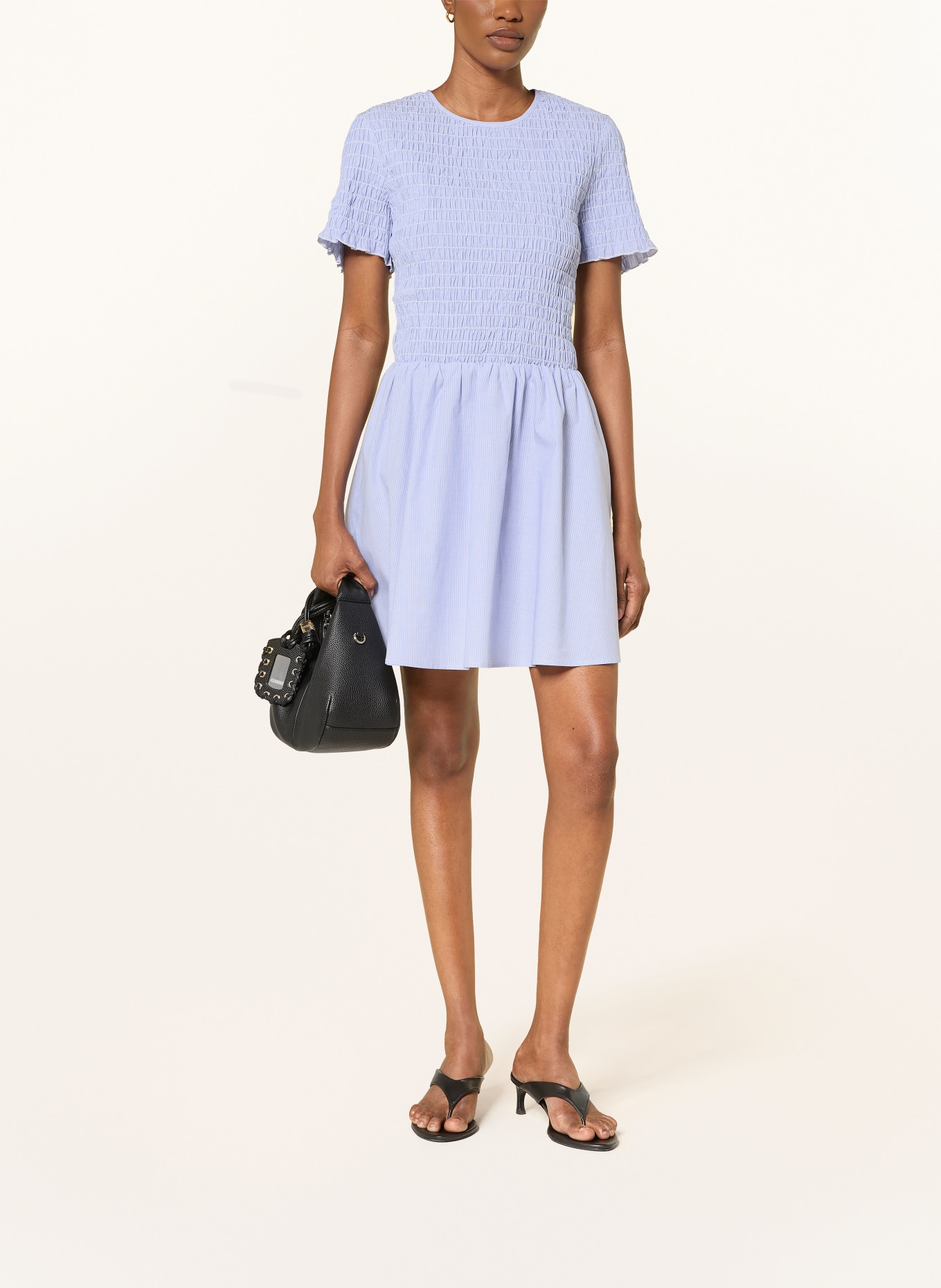 BAUM UND PFERDGARTEN Jurk ASSANDRA: LICHTBLAUW / WIT