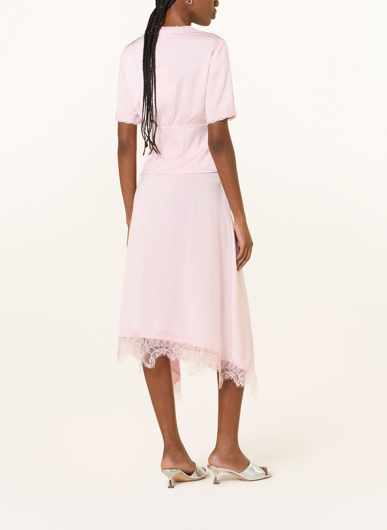 BAUM UND PFERDGARTEN Bluzka MELONIE z koronką: JASNORÓŻOWY