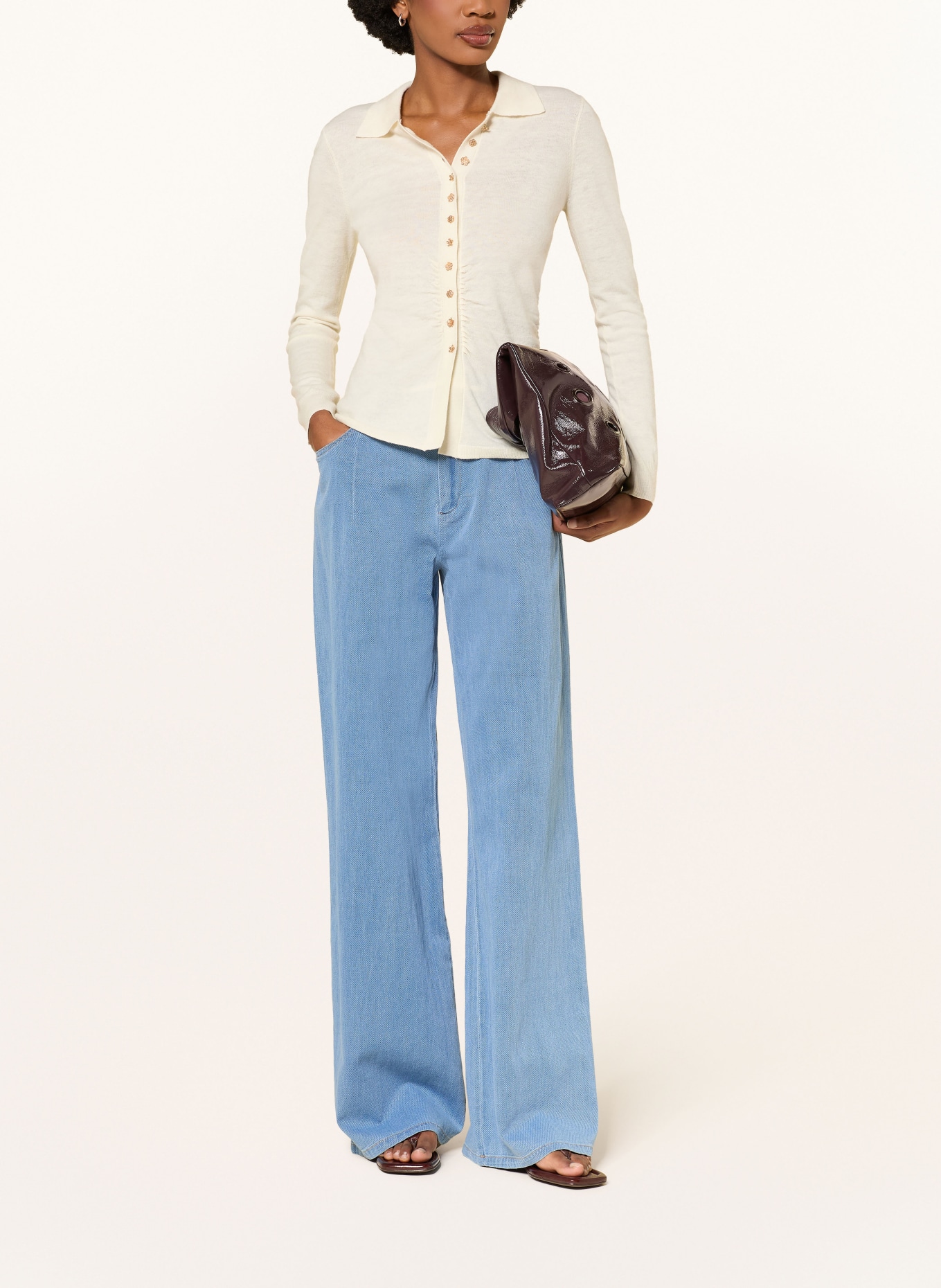 BAUM UND PFERDGARTEN NANNY marlena pants in denim look: BLUE