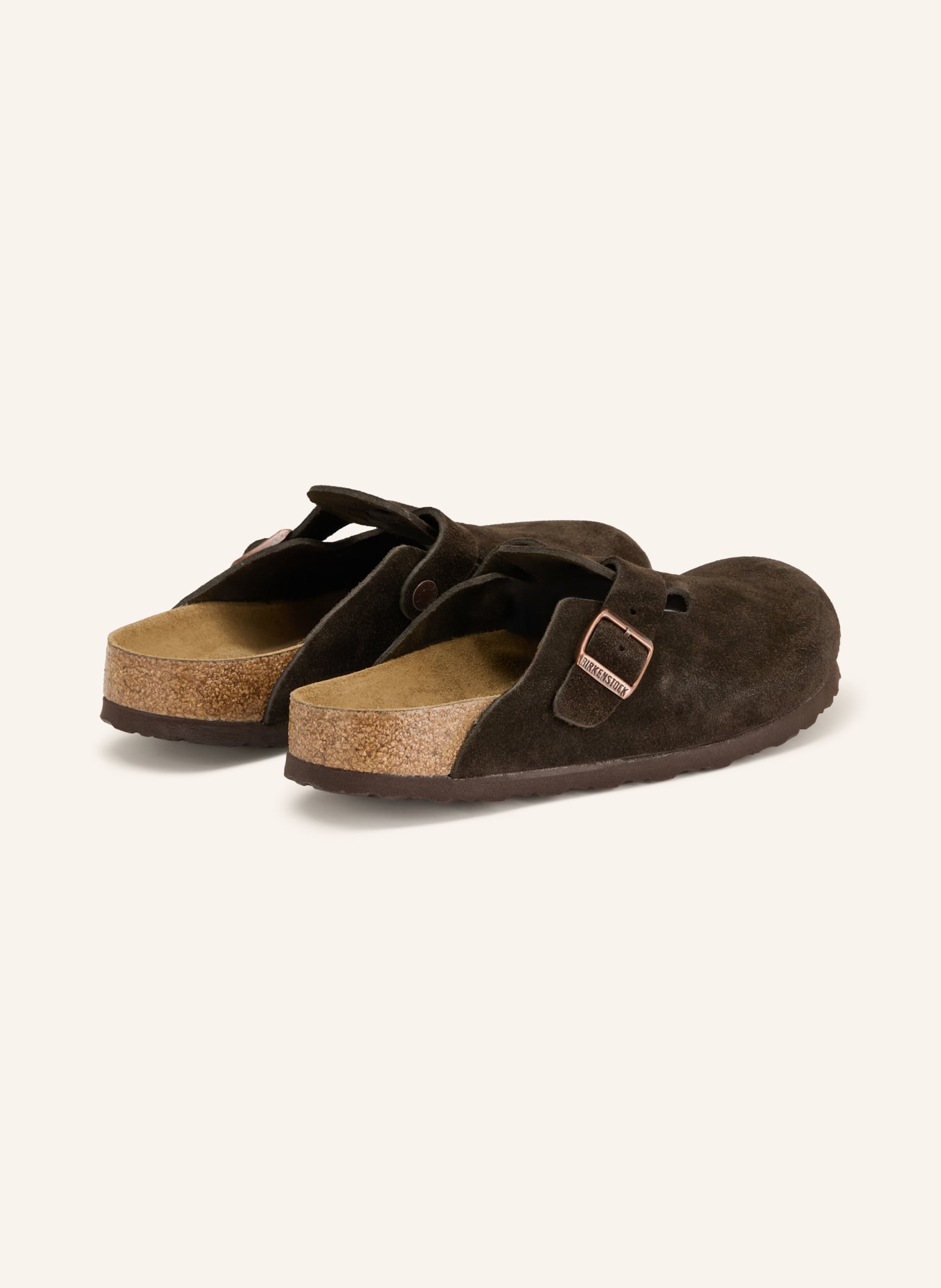 BIRKENSTOCK Pantoletten BOSTON: DUNKELBRAUN / ROSÉGOLD