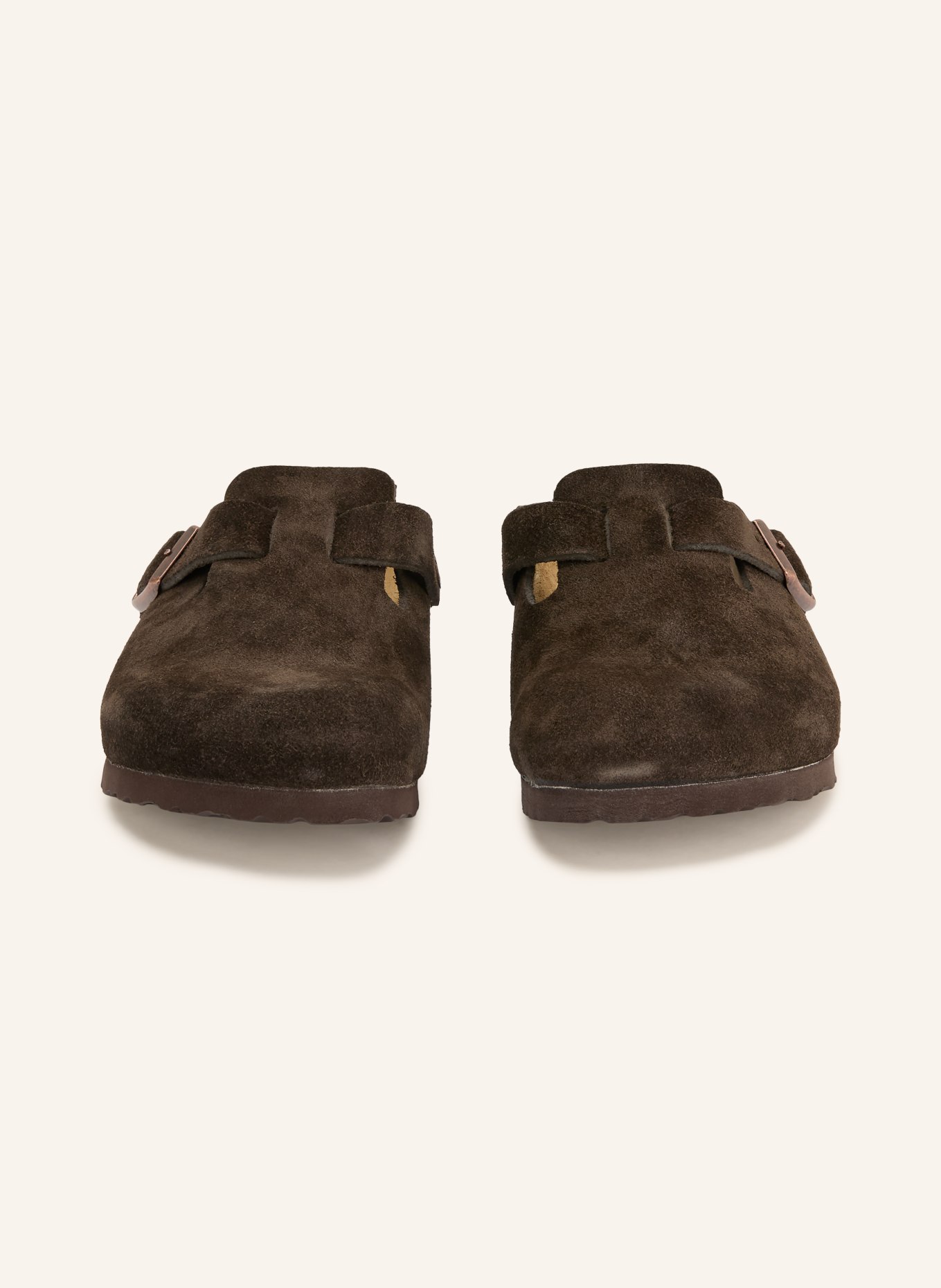 BIRKENSTOCK Pantoletten BOSTON: DUNKELBRAUN / ROSÉGOLD