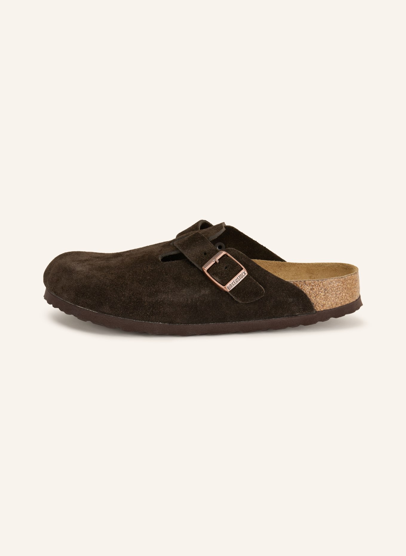 BIRKENSTOCK Pantoletten BOSTON: DUNKELBRAUN / ROSÉGOLD