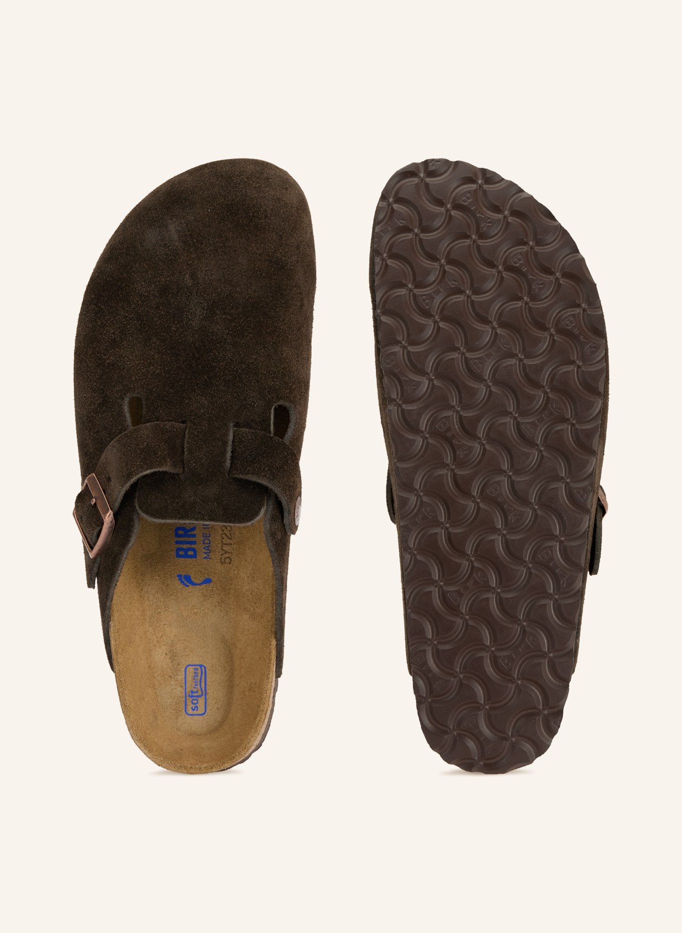 BIRKENSTOCK Pantoletten BOSTON: DUNKELBRAUN / ROSÉGOLD