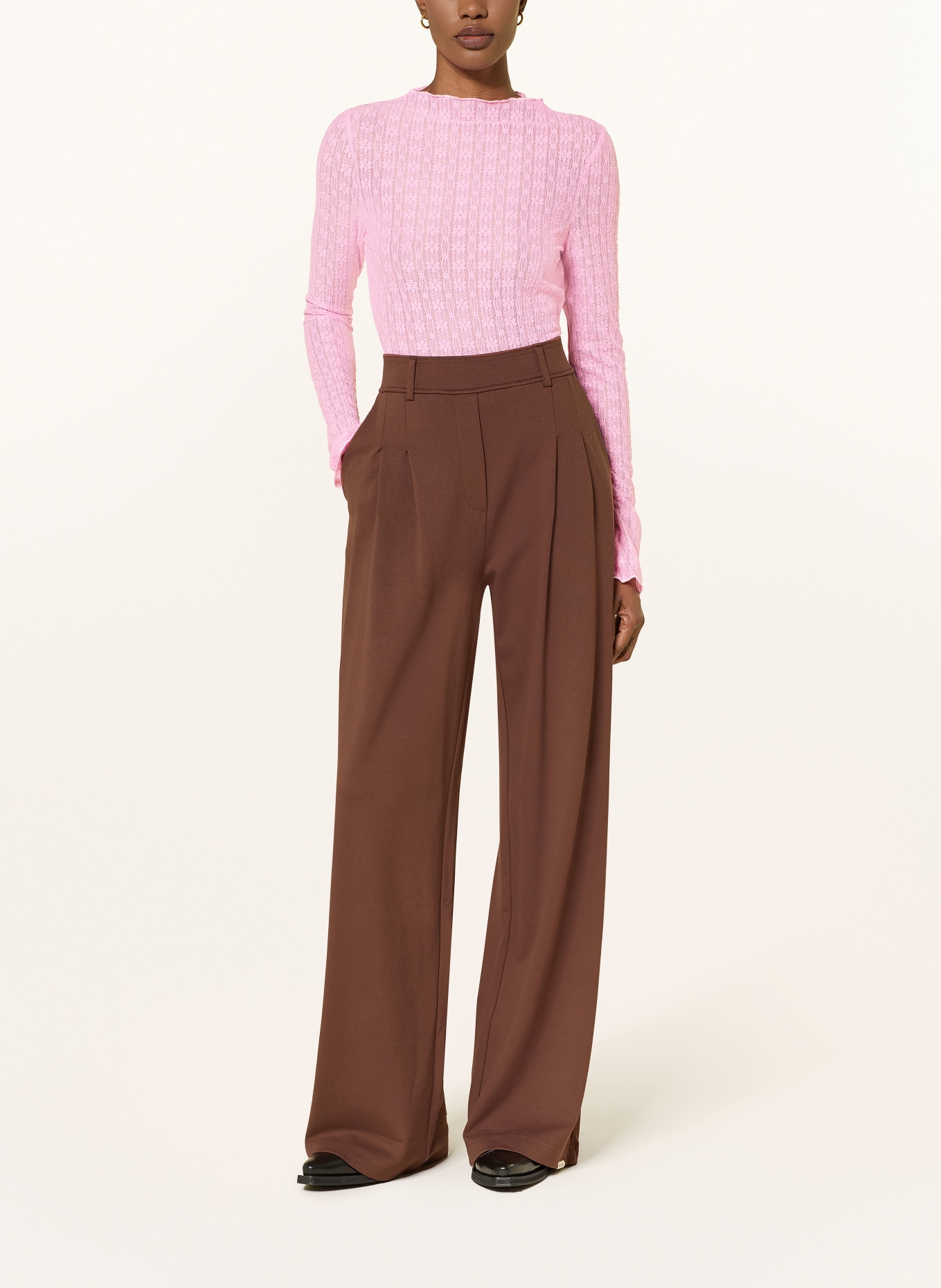 OH APRIL Longsleeve ZAHARA aus Spitze: ROSA