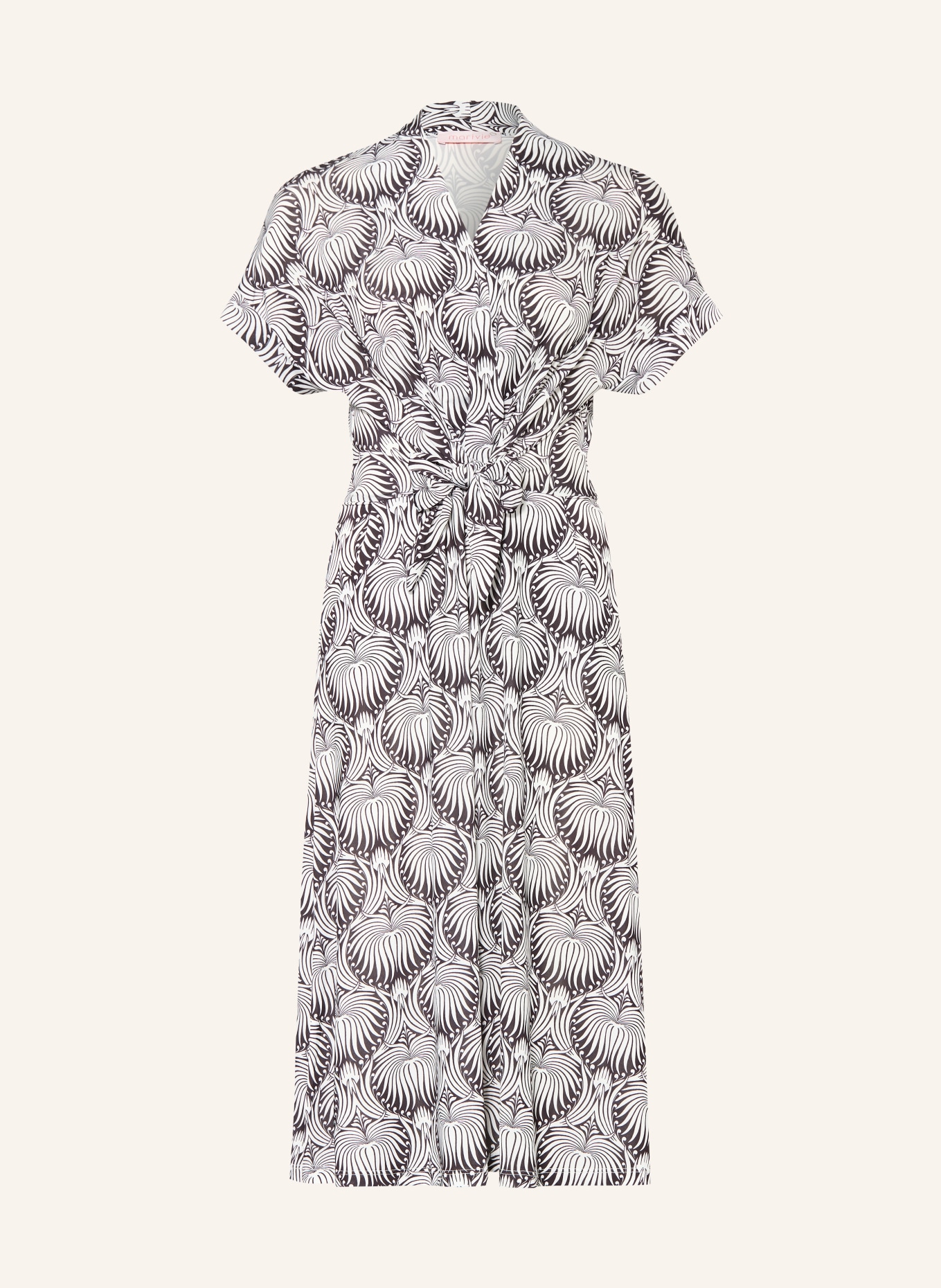 marivie Kleid PURE! in Wickeloptik: WEISS / SCHWARZ
