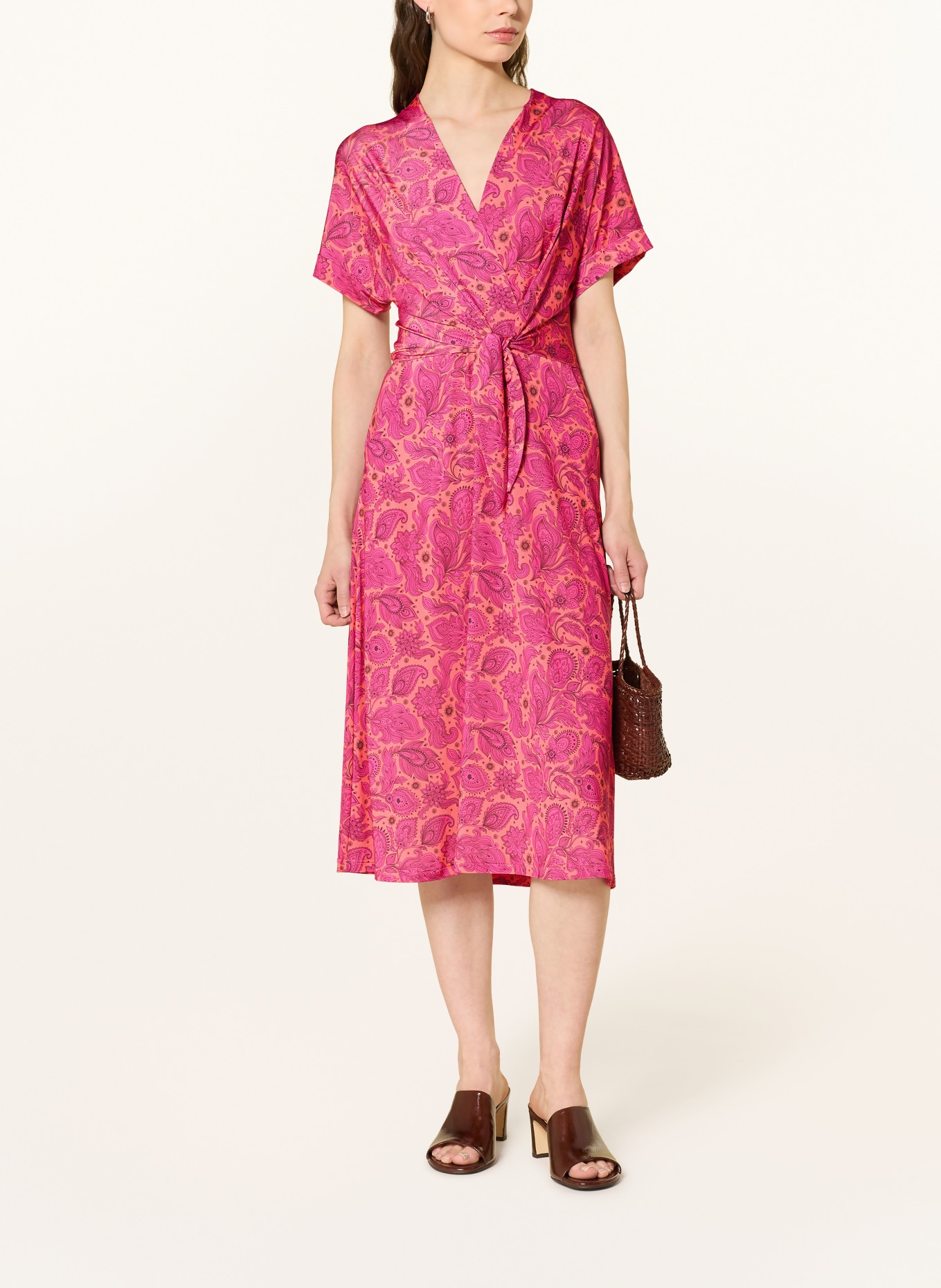 marivie Kleid PURE! in Wickeloptik: NEONORANGE / PINK