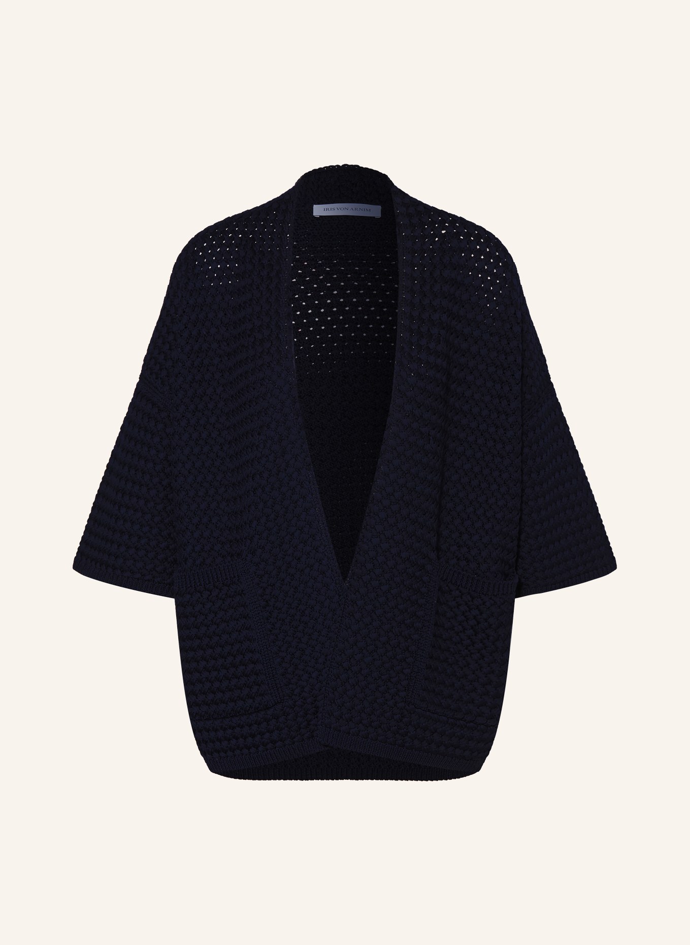 IRIS von ARNIM Gebreide hoes met 3/4-mouwen: DONKERBLAUW