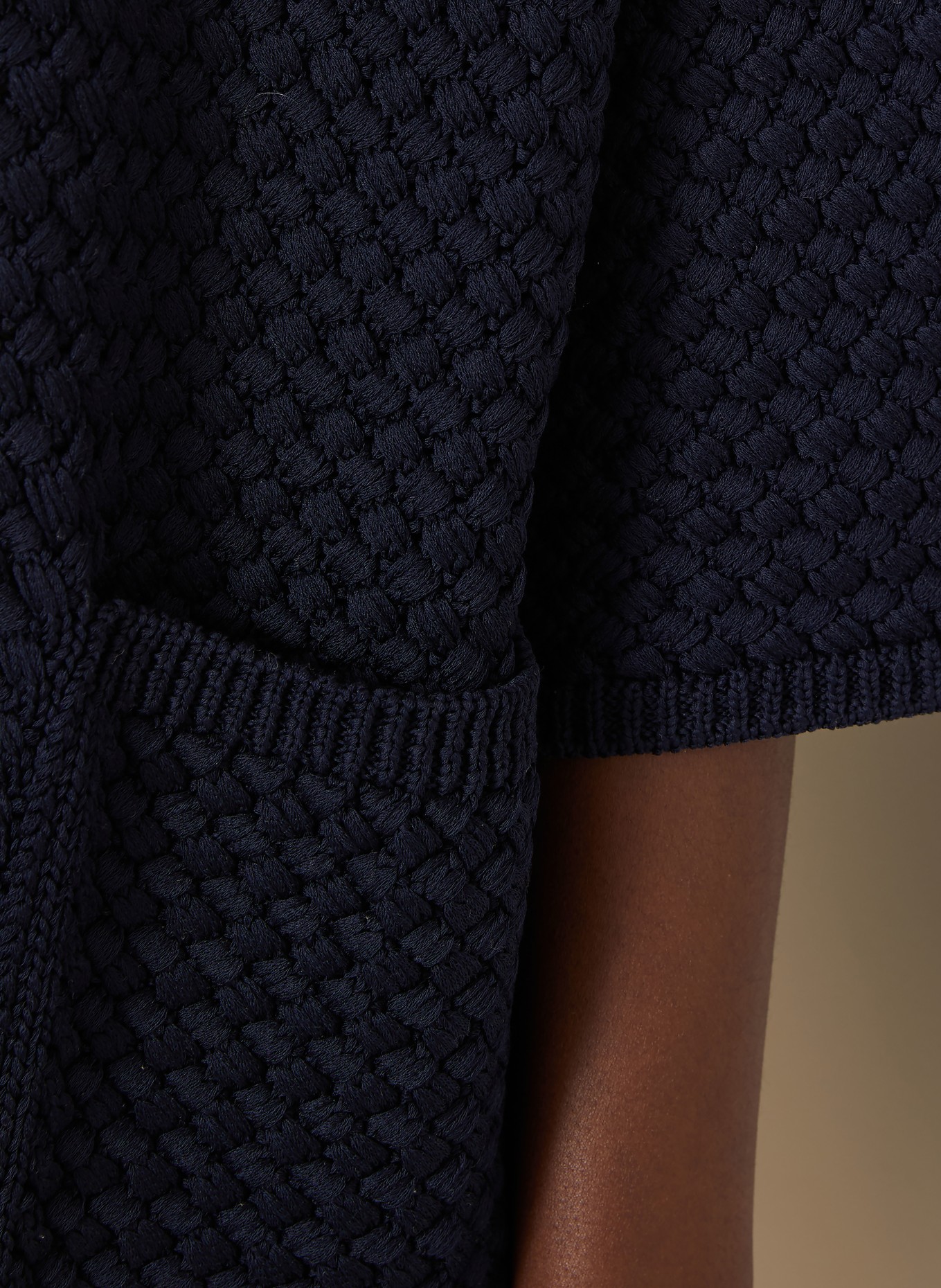 IRIS von ARNIM Gebreide hoes met 3/4-mouwen: DONKERBLAUW