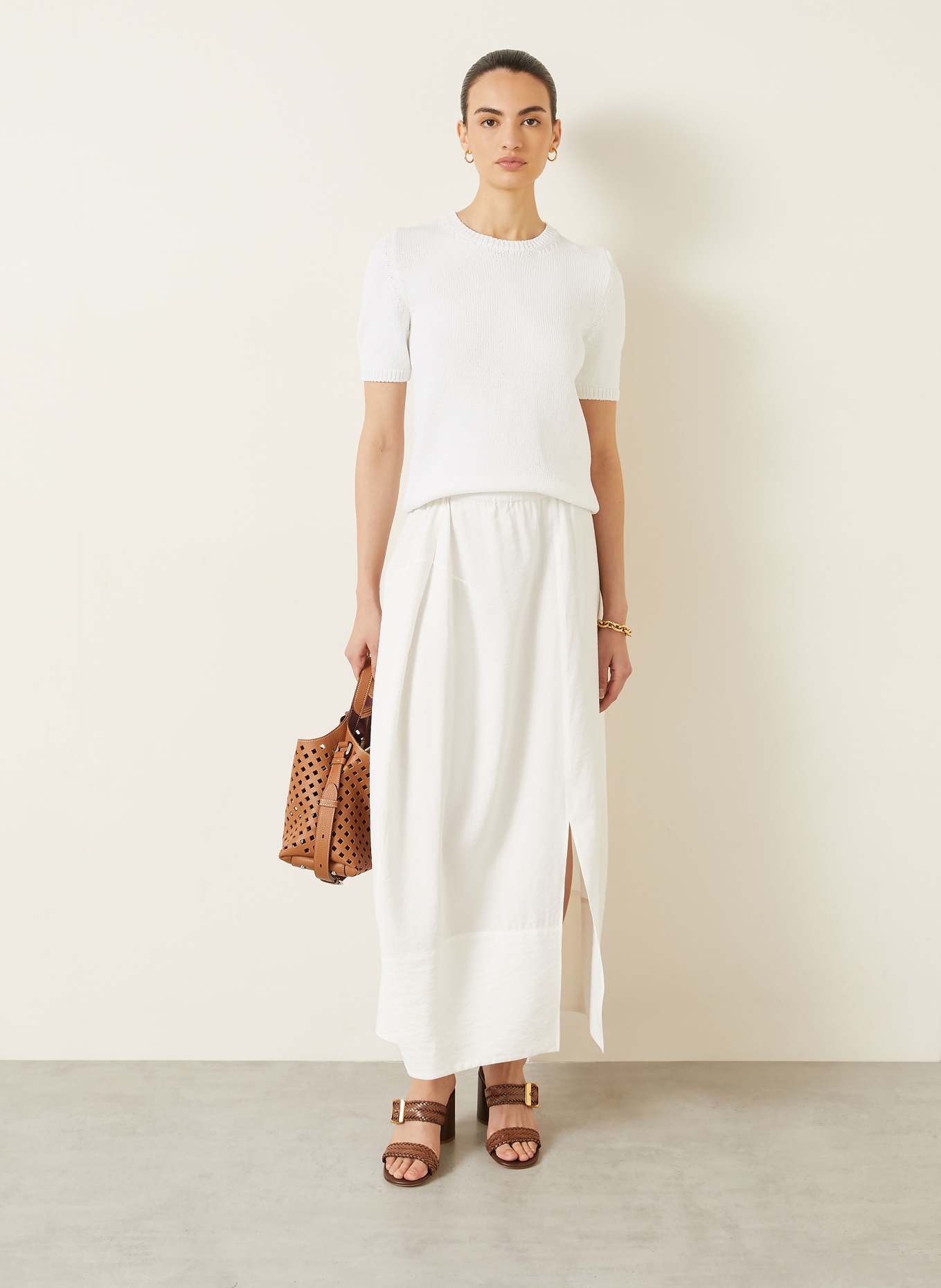 IRIS von ARNIM Gebreid shirt BARI: WIT