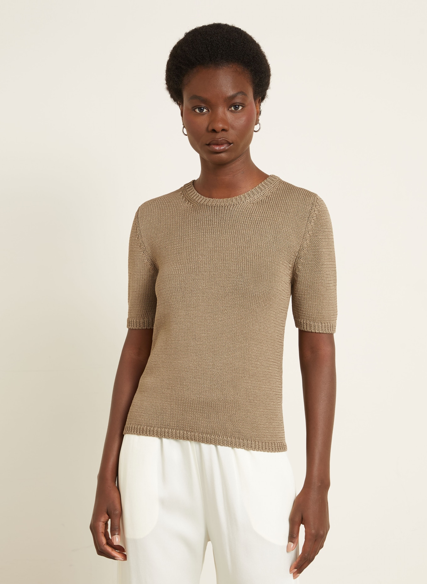 IRIS von ARNIM T-shirt en maille BARI: KAKI