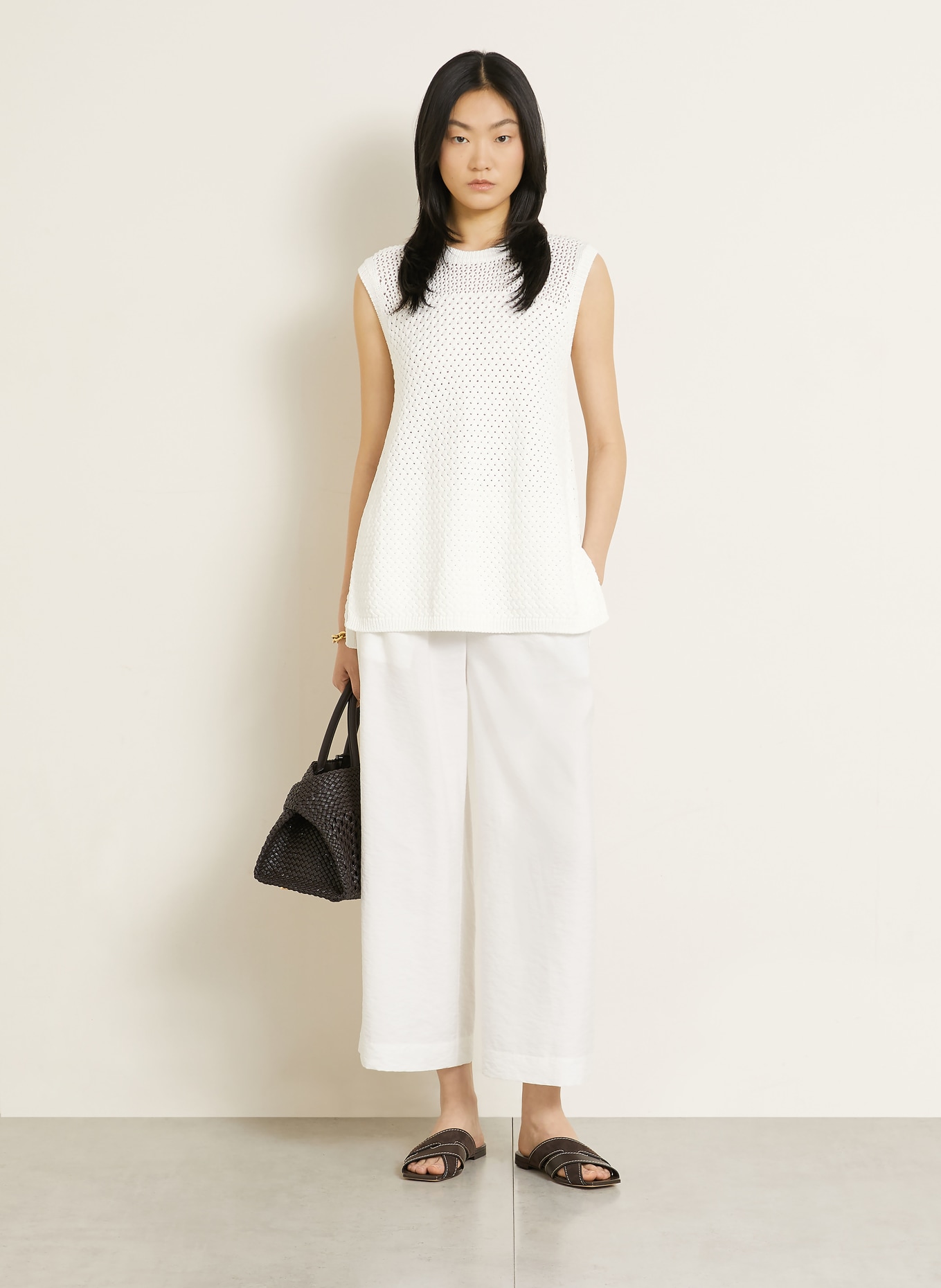 IRIS von ARNIM Stricktop CARIMA: WEISS