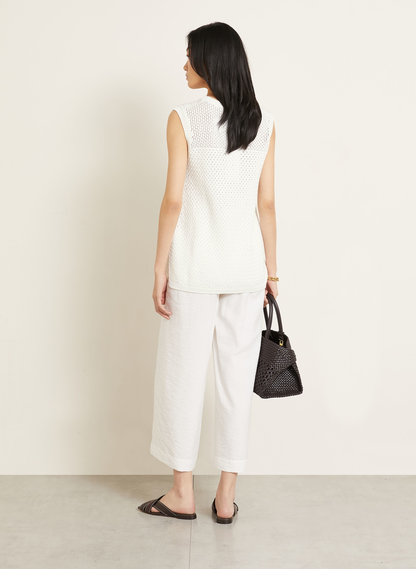 IRIS von ARNIM Stricktop CARIMA: WEISS