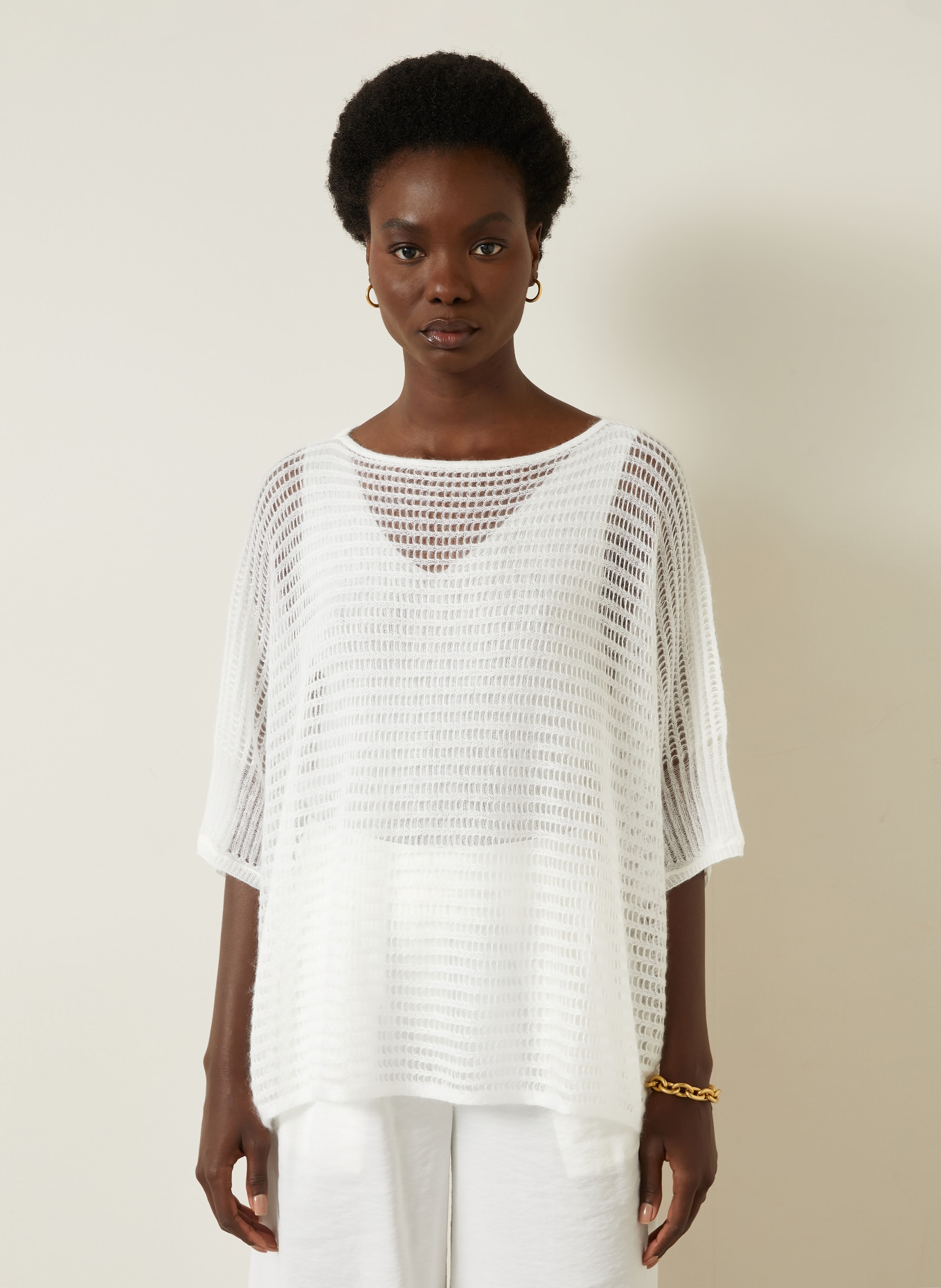 IRIS von ARNIM Strickshirt MIREVA: WEISS