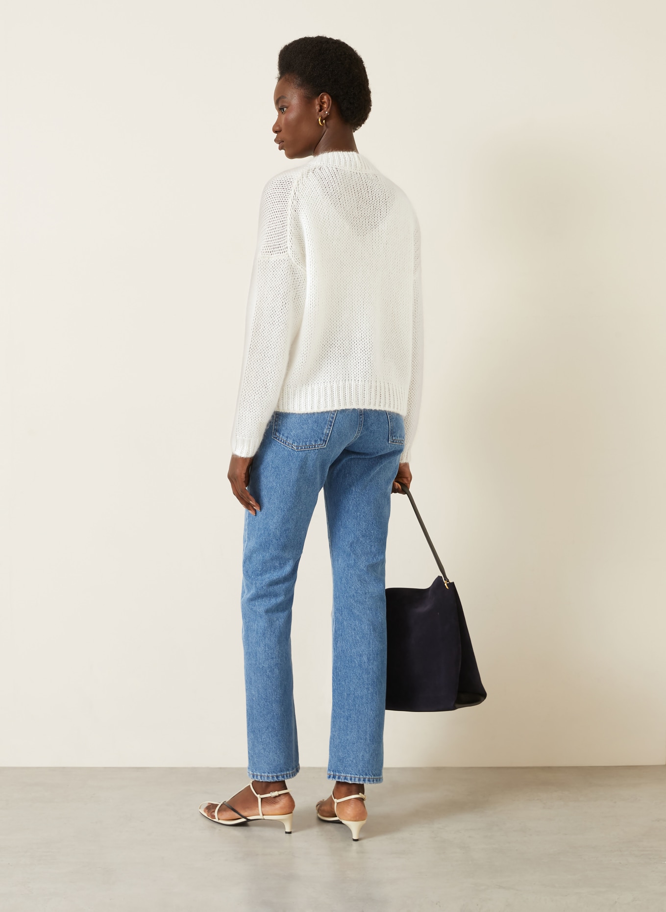 IRIS von ARNIM Svetr LIMONE z mohéru a hedvábí: KRÉMOVÁ