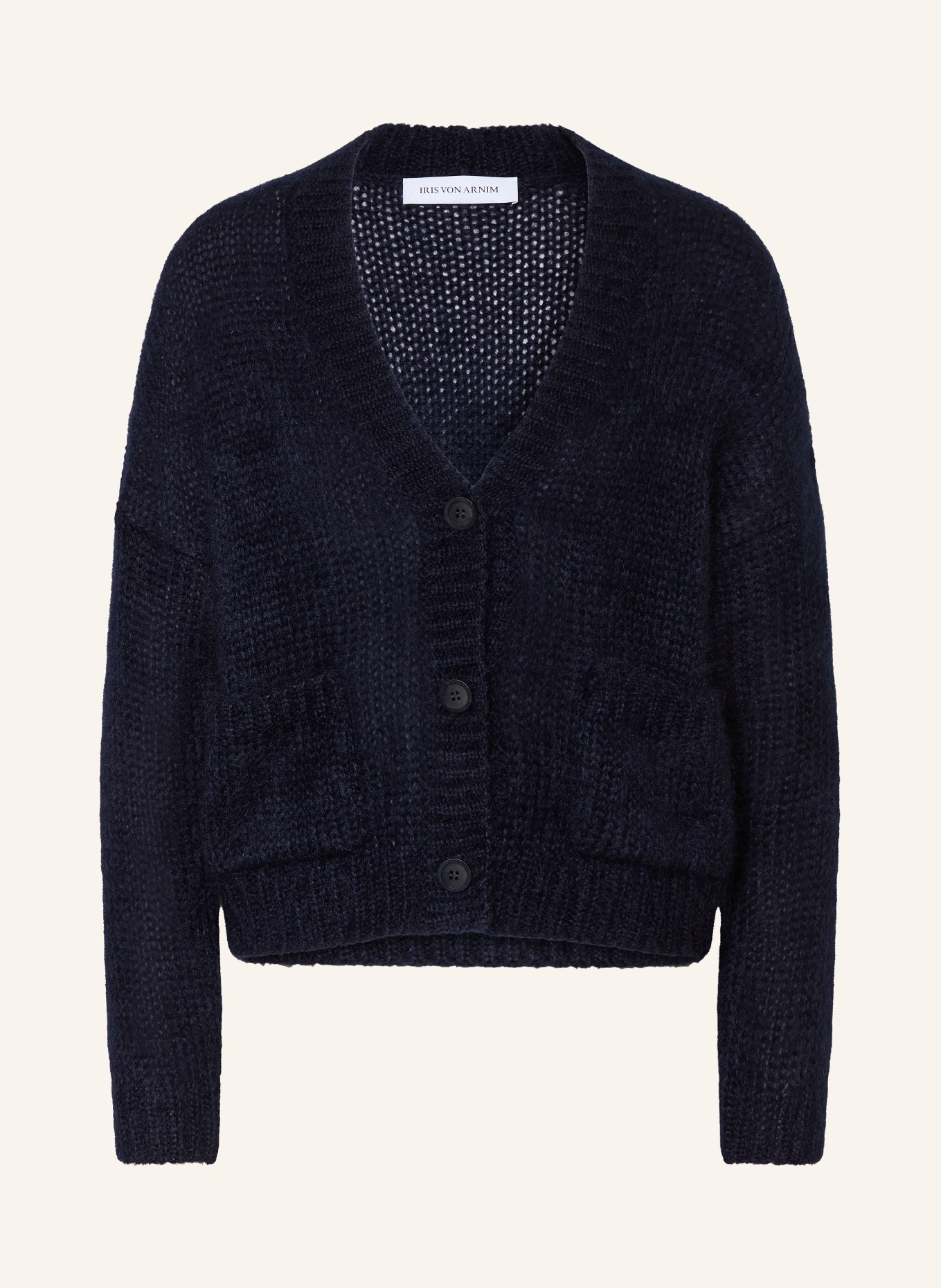 IRIS von ARNIM Cardigan LIMONE en mohair et soie: BLEU FONCÉ