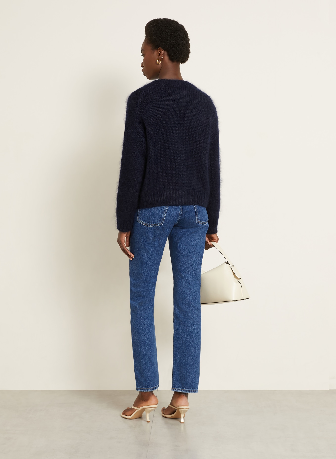 IRIS von ARNIM Cardigan LIMONE en mohair et soie: BLEU FONCÉ