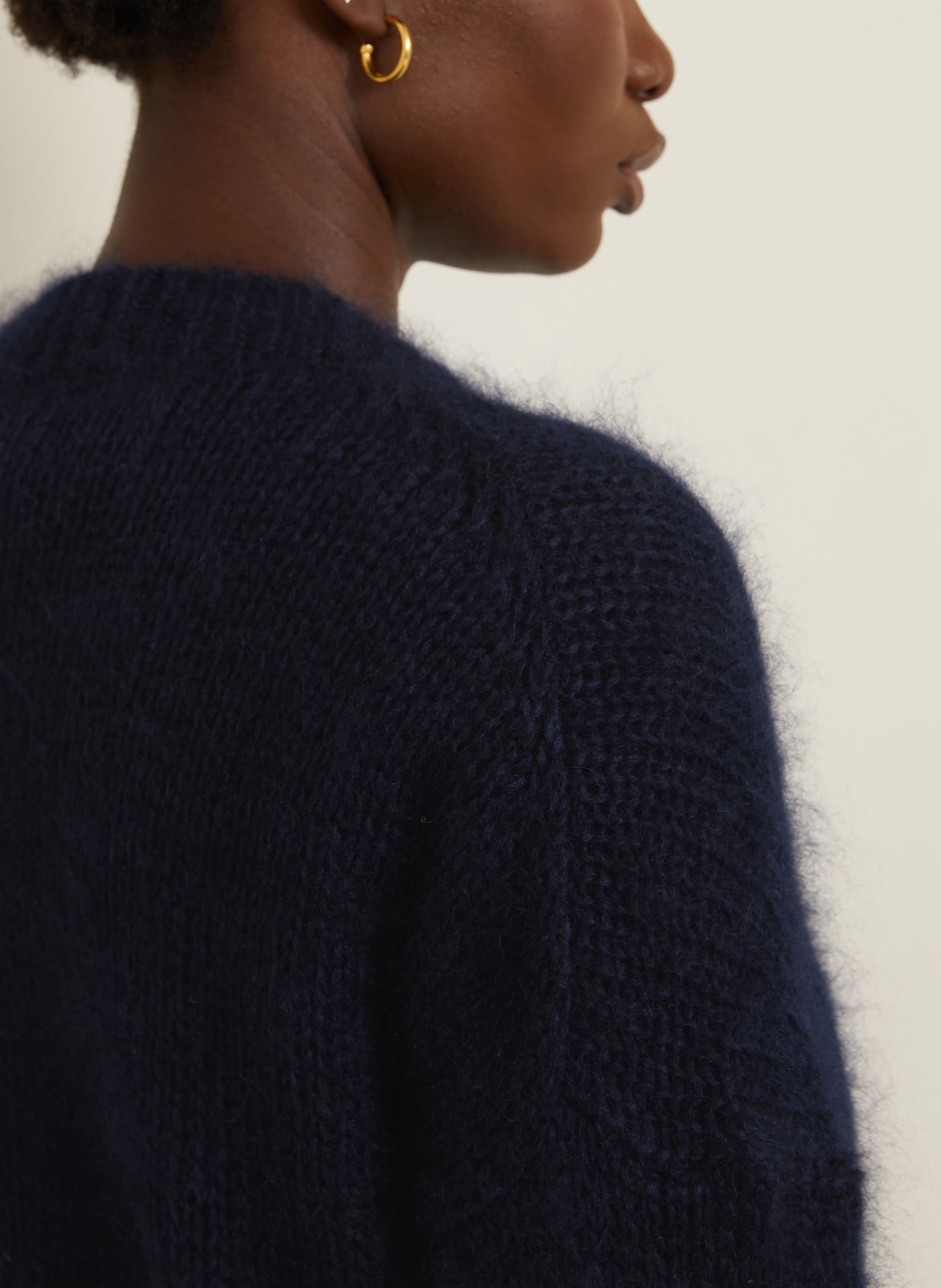 IRIS von ARNIM Cardigan LIMONE en mohair et soie: BLEU FONCÉ